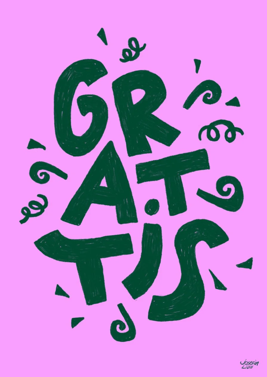 Grattis Rosa - Vykort A6 - 40 kr