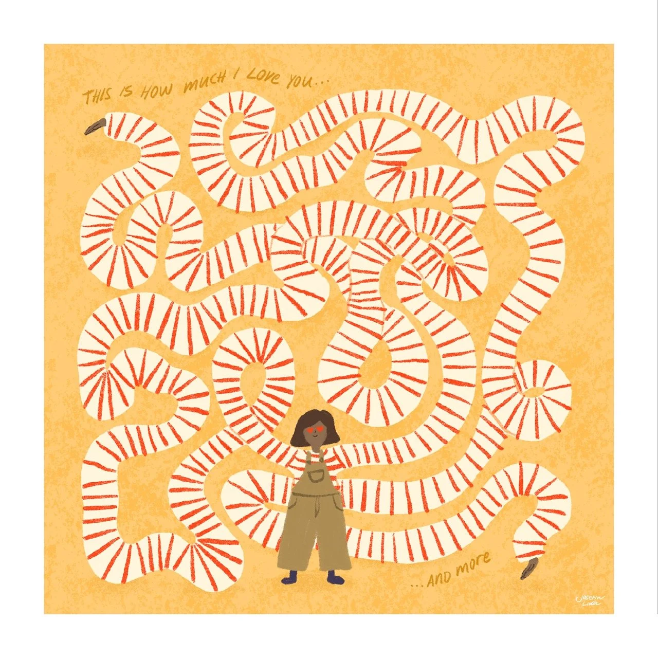 Love You - Poster 30x30 cm - 300 kr