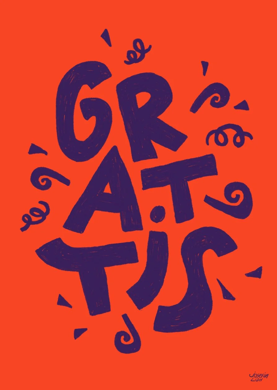 Grattis Orange - Vykort A6 - 40 kr