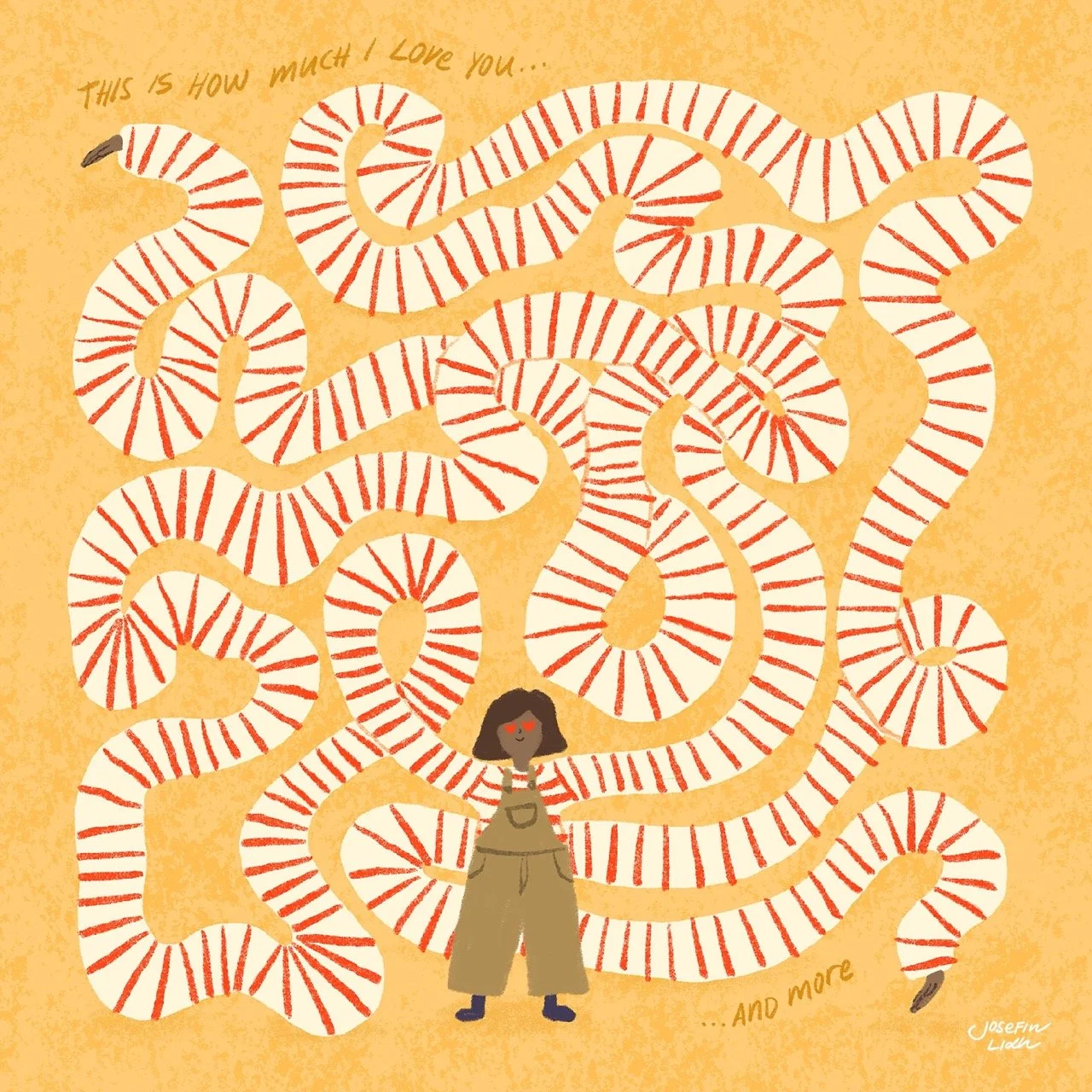 Love You - Vykort 15x15 cm - 40 kr