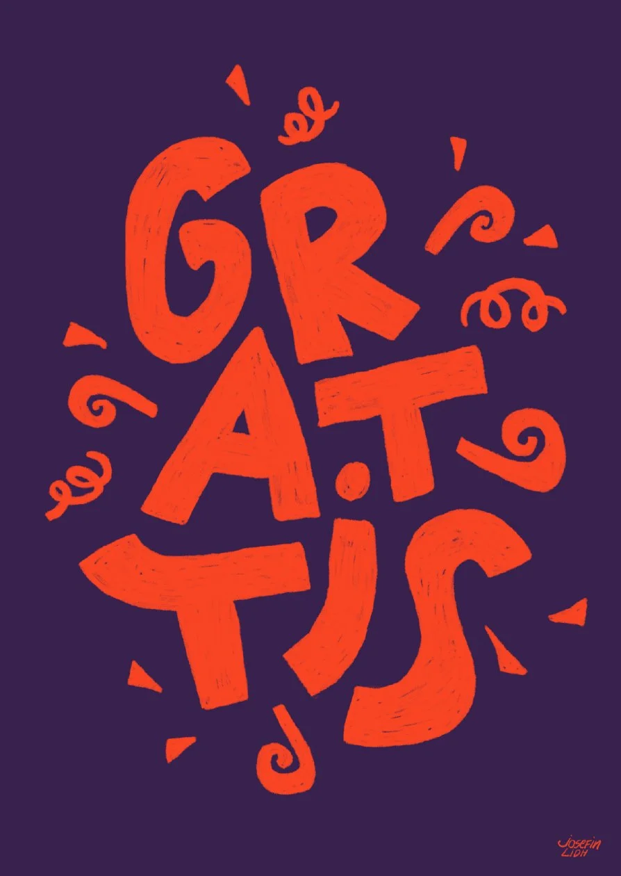 Grattis Lila - Vykort A6 - 40 kr