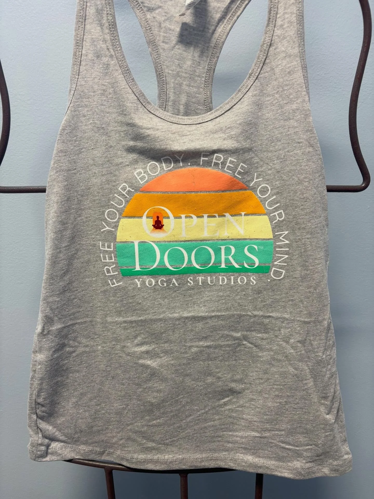Fun 8-color screenprint for our friends over at @opendoorsuniquegifts ! @bellacanvas Women&rsquo;s Jersey Racerback Tanks in a few different colors. 🧘&zwj;♂️ 🧘 🧘&zwj;♀️ If you&rsquo;re looking for a hot yoga studio- check &lsquo;em out! #smallbusi