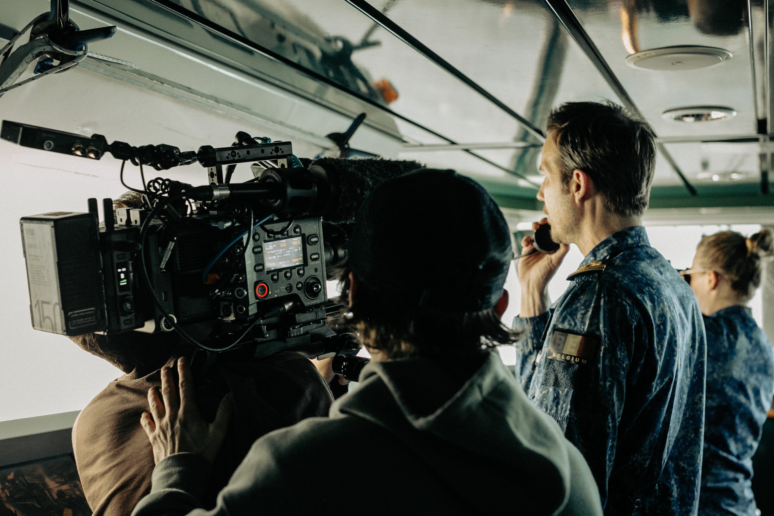 Behind the scenes van een filmopname