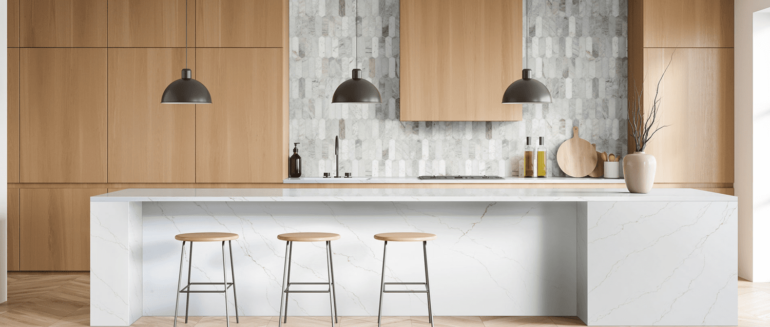 Calacatta Abezzo surface and installation reference