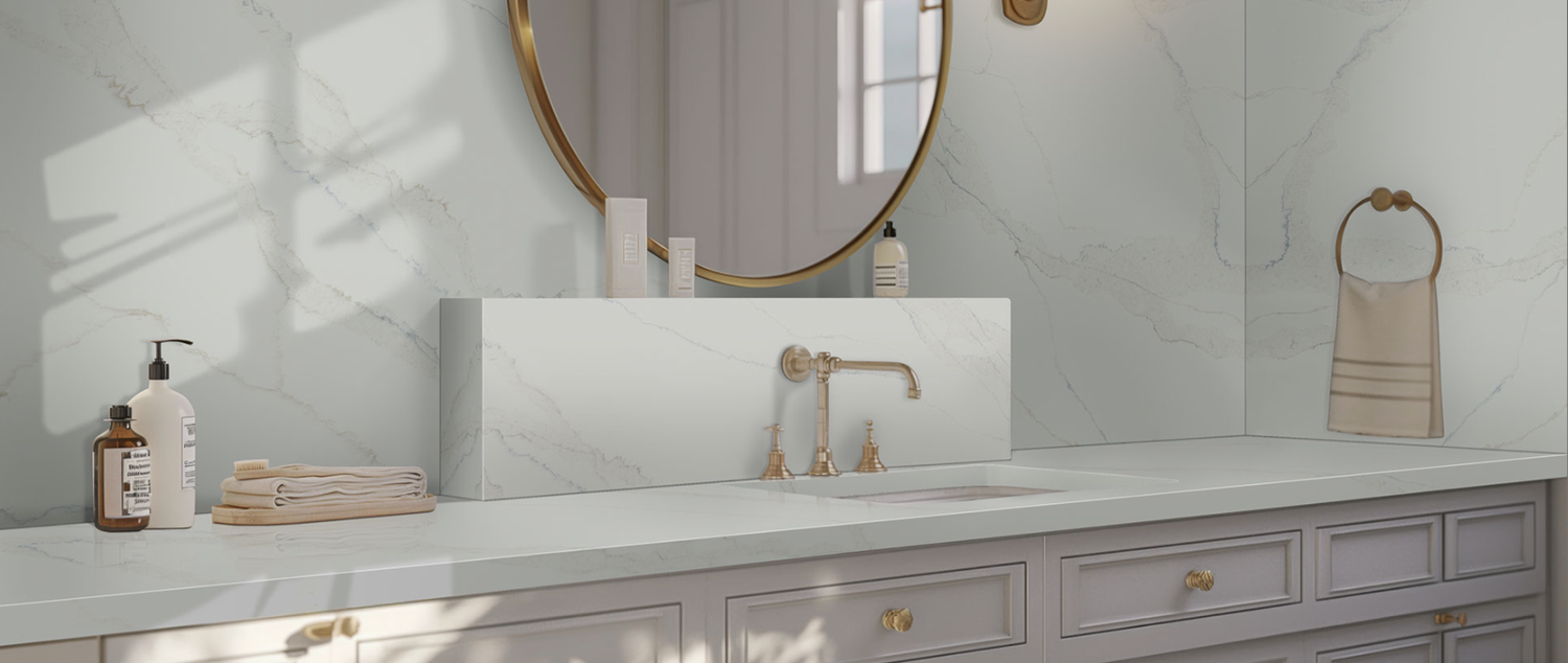 Calacatta Safyra surface and installation reference