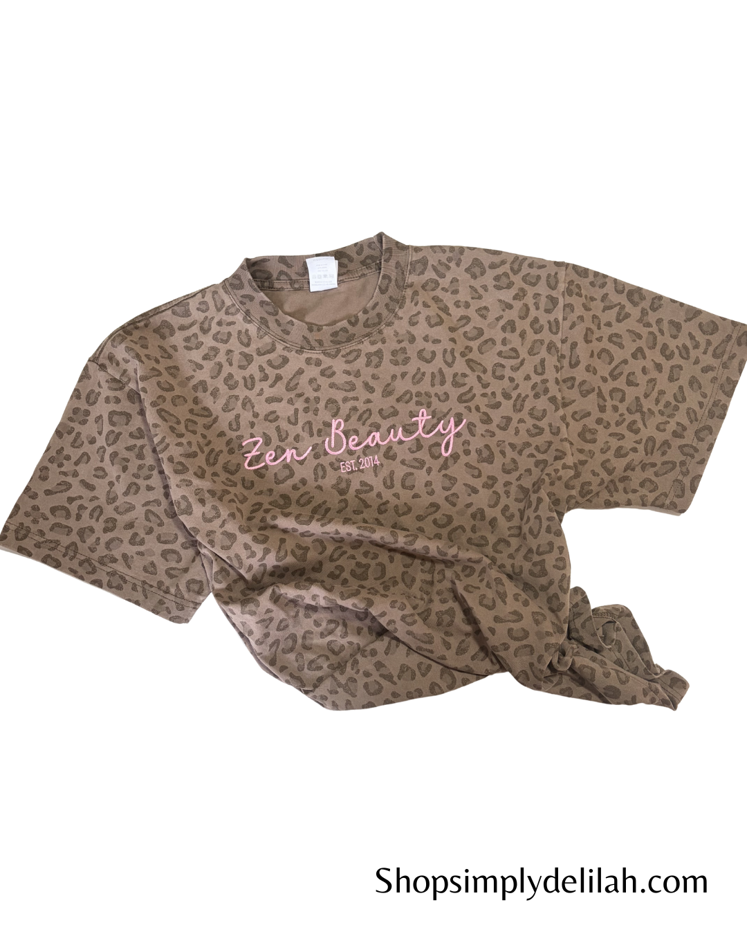 Custom Leopard Embroidered Tee — Shop Simply Delilah