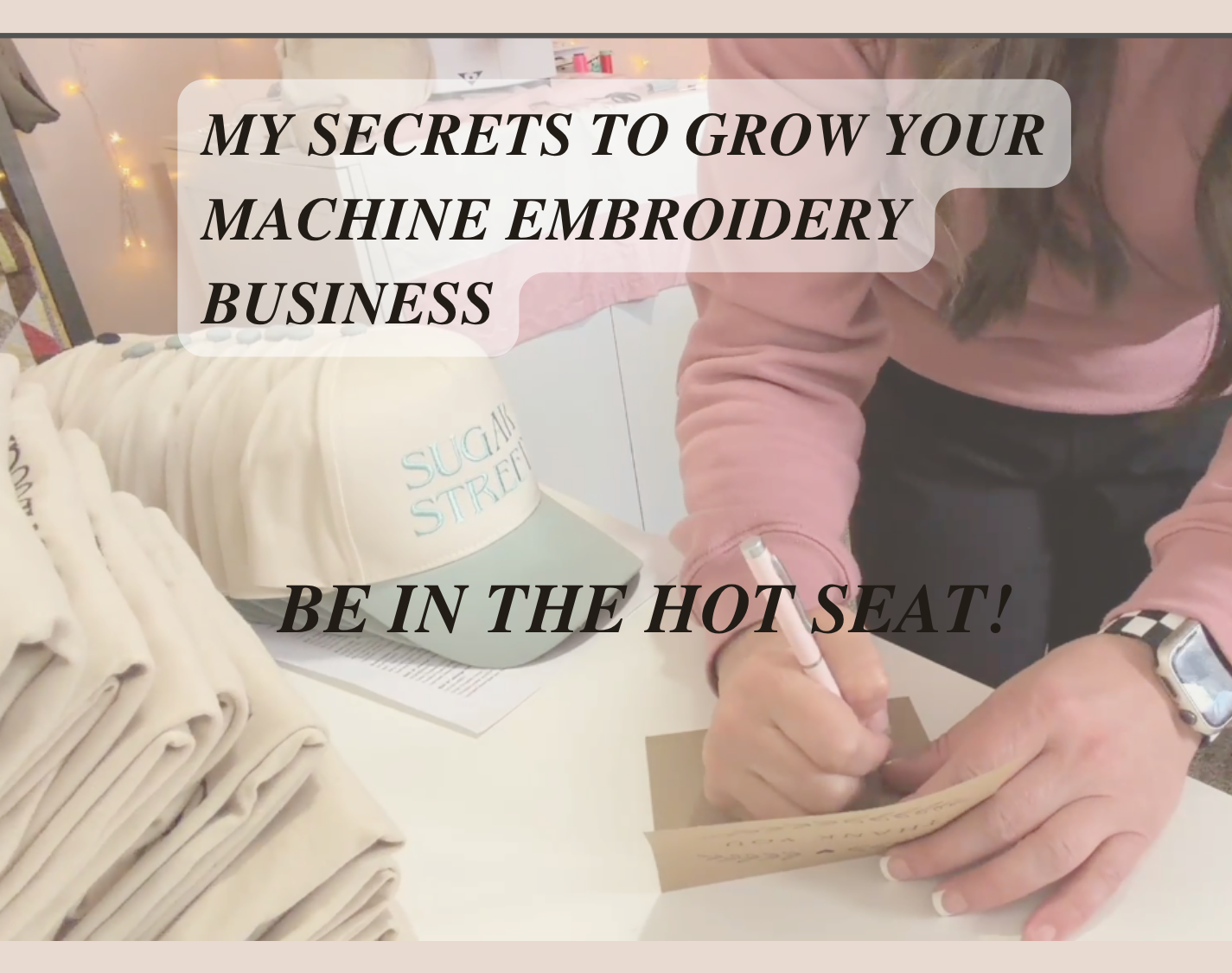$49 Embroidery Business Workshop