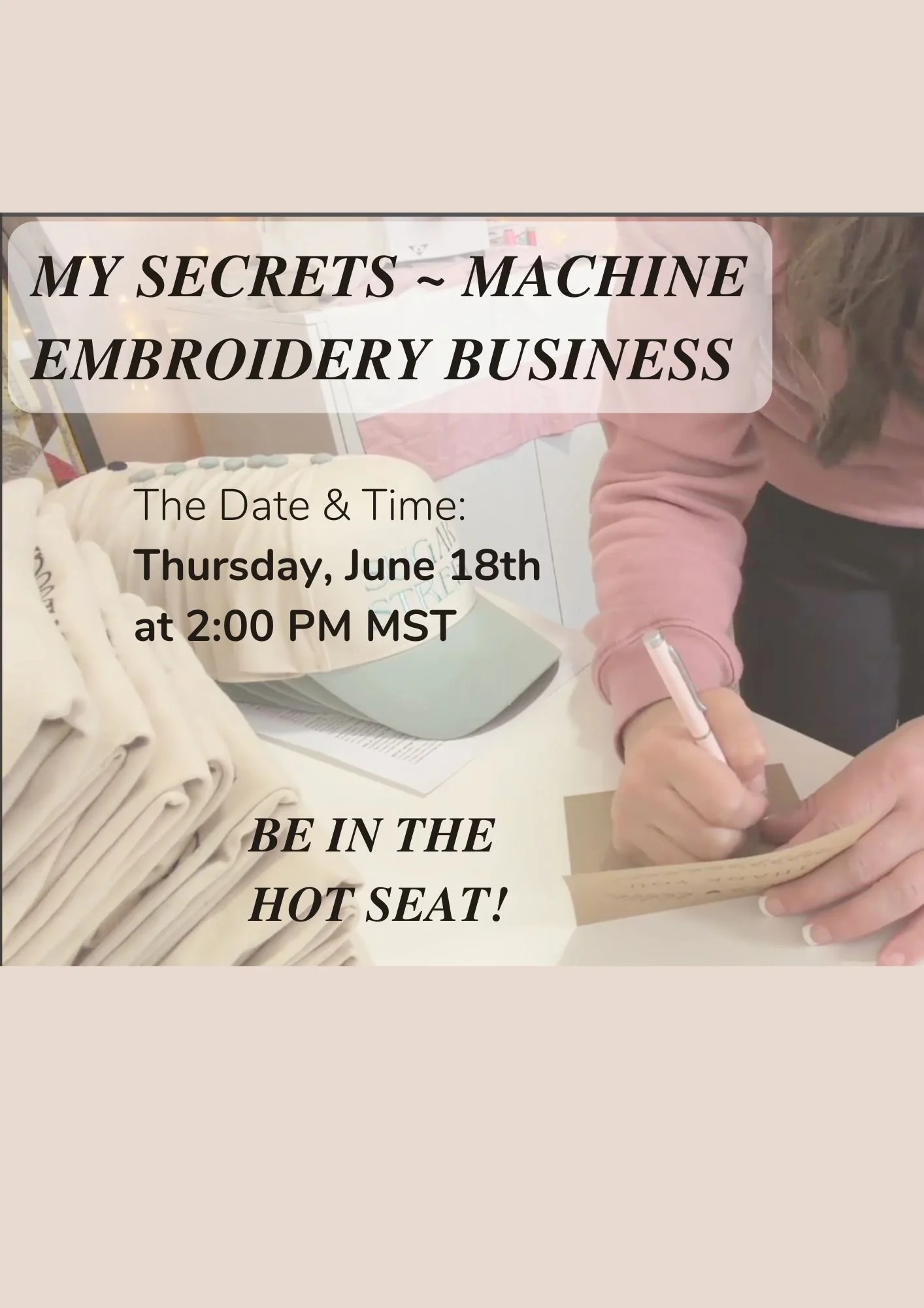 $49 Embroidery Business Workshop