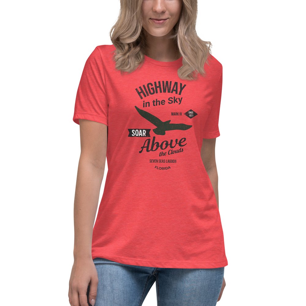 Highway in the Sky Disney monorail women's t-shirt.