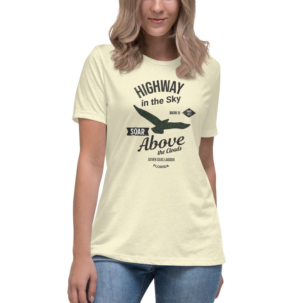 Highway in the Sky monorail women's t-shirt (cream).