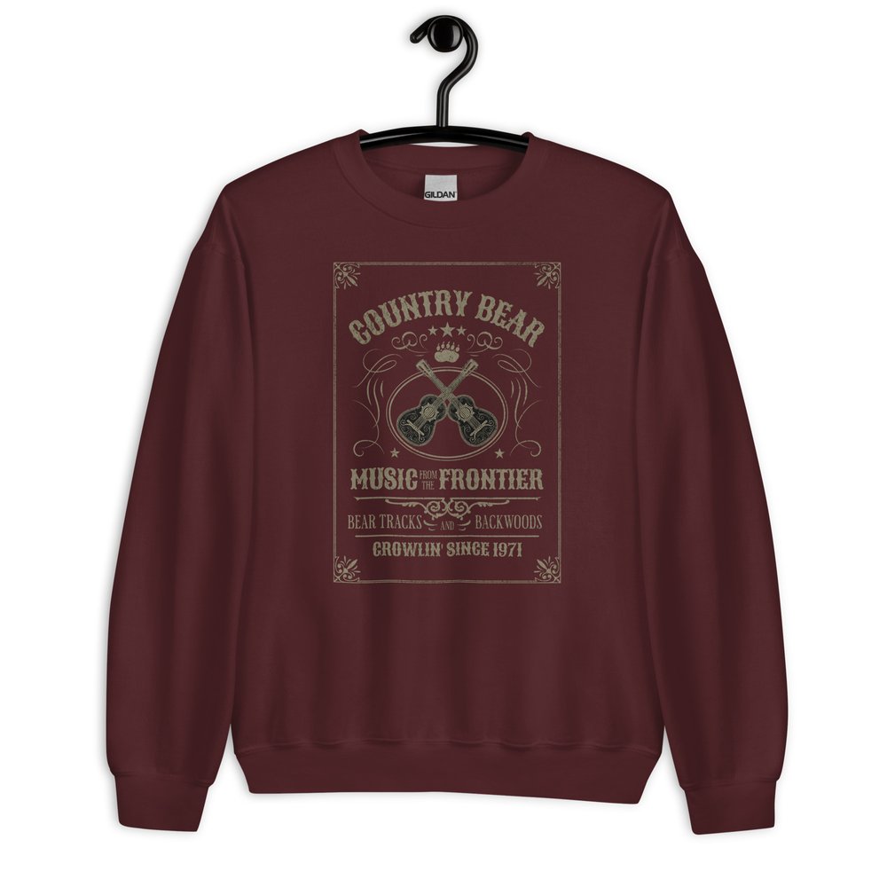 Country Bear Music from the Frontier sweatshirt. Disney Country Bear Jamboree.