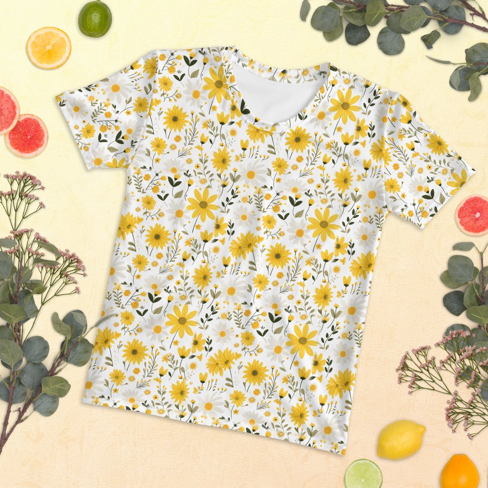 Sunflower Garden women's t-shirt, inspired by the Flower and Garden Festival.