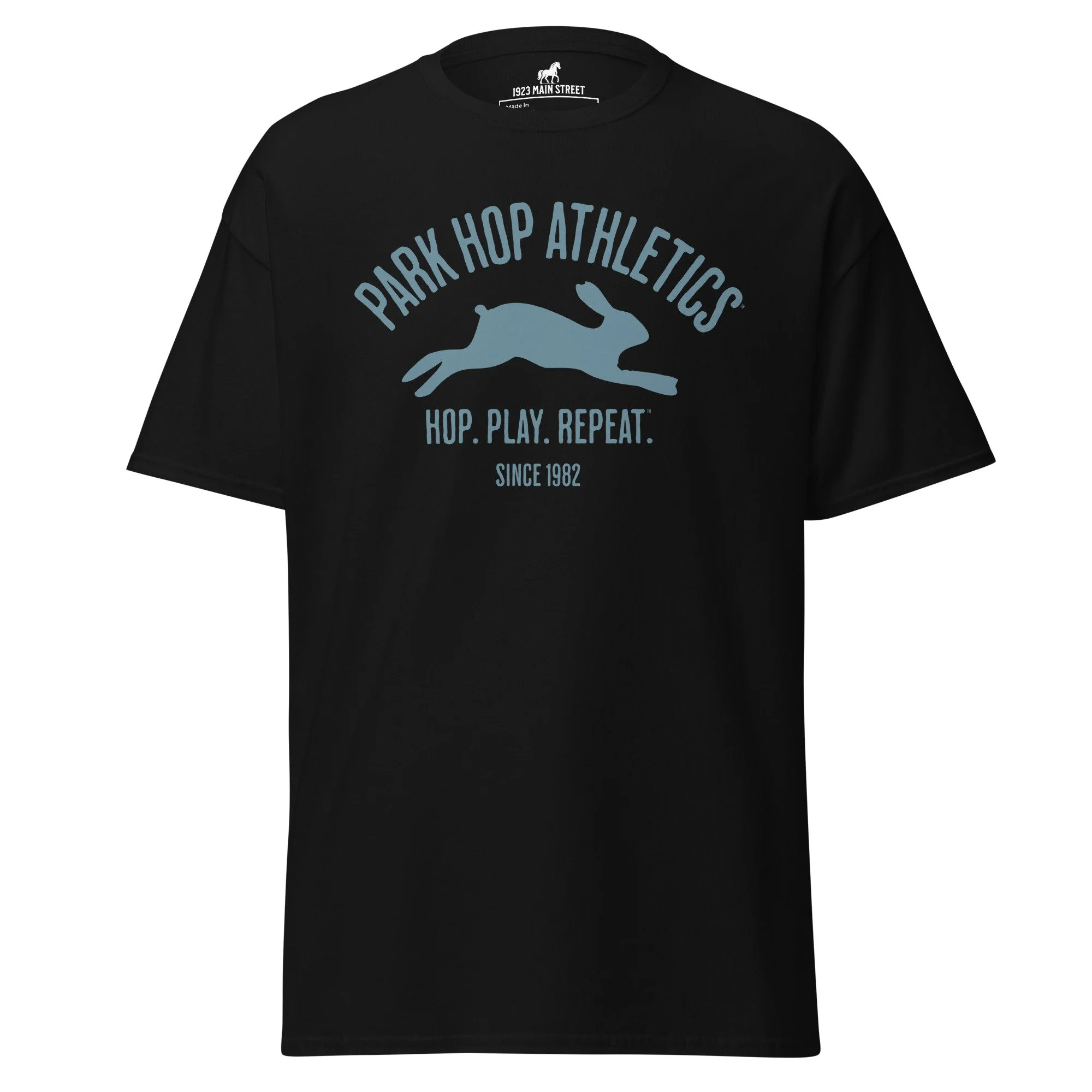Park Hop Athletics Rabbit Icon T-Shirt black.