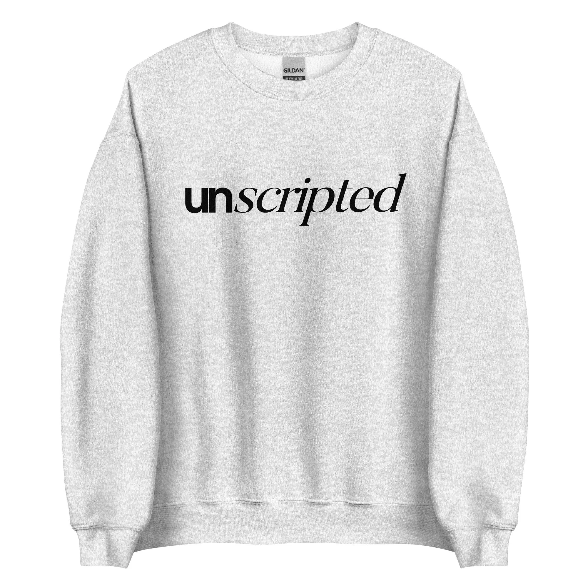 Unscripted Statement sweatshirt ash.