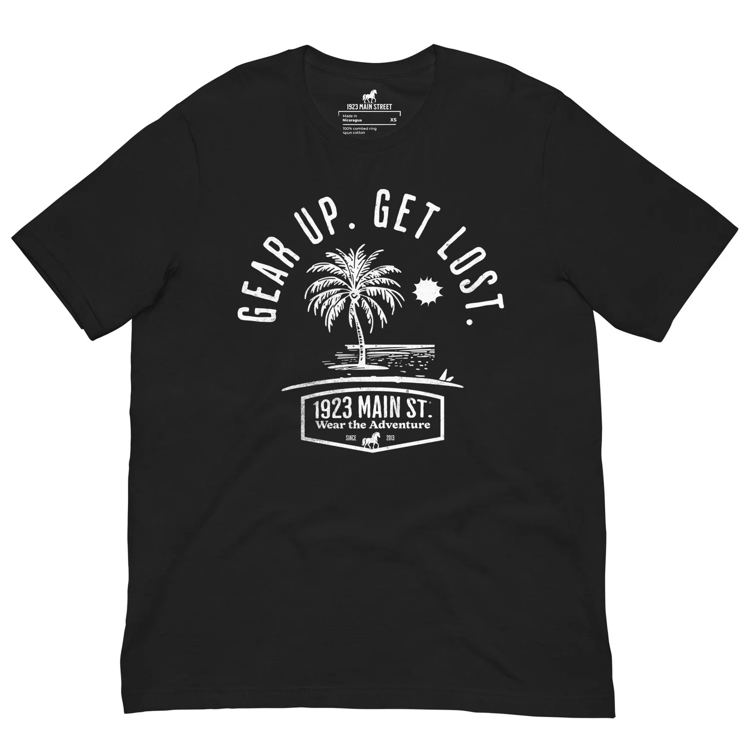 Gear Up. Get Lost. Palm T-Shirt (Dark Colors) — 1923 Main Street 