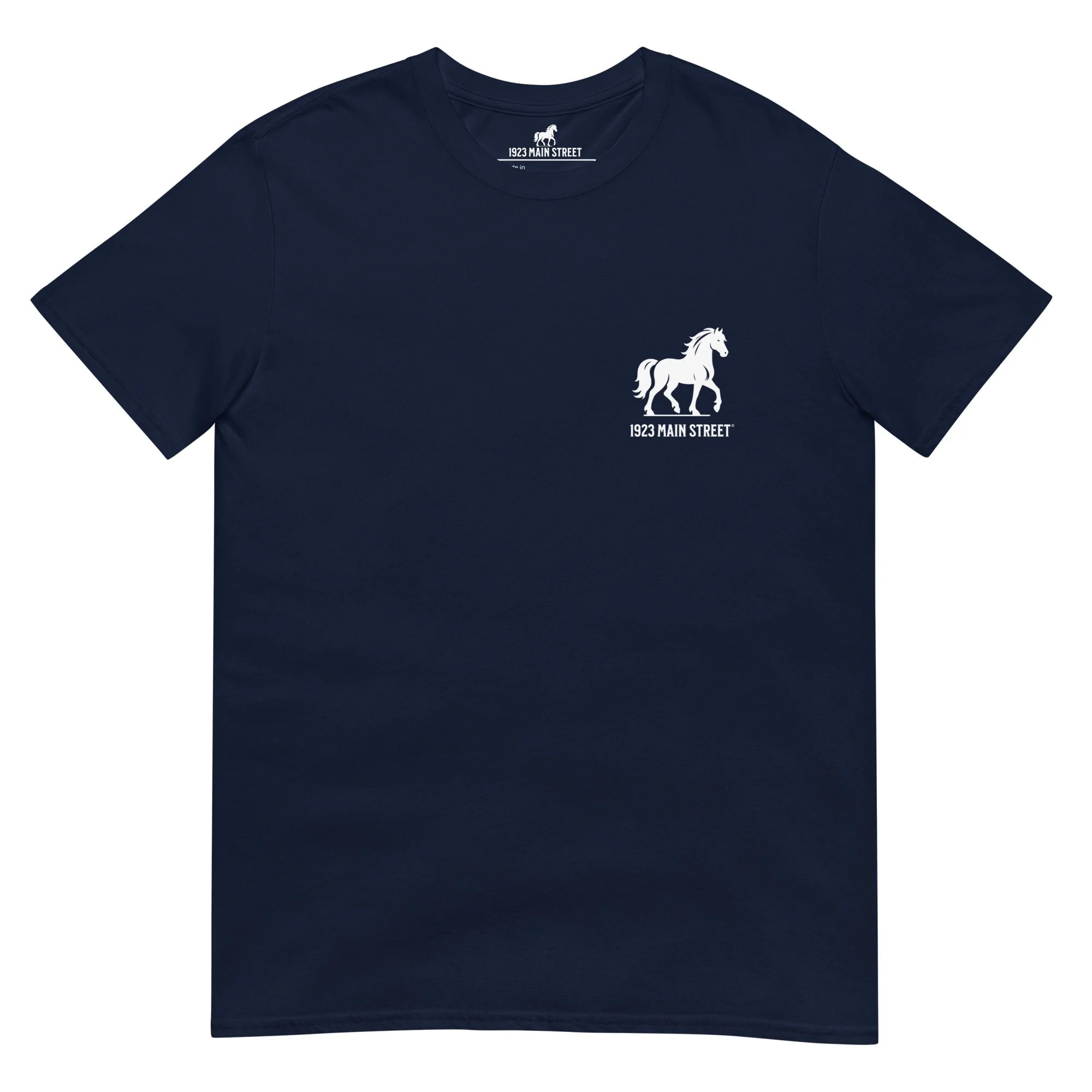 1923 Main Street super yacht crew t-shirt navy front.