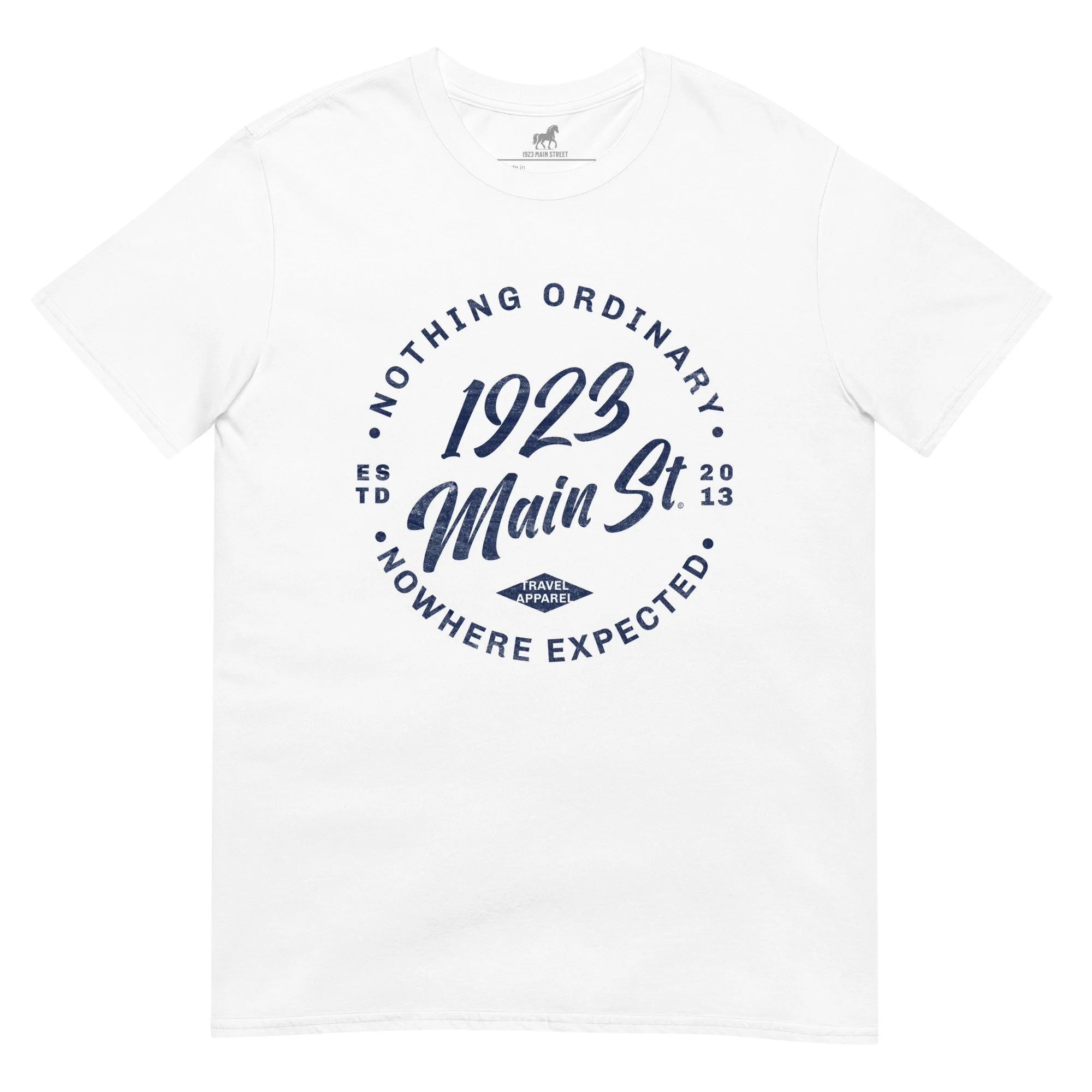 1923 Main Street Round Logo T-Shirt white.