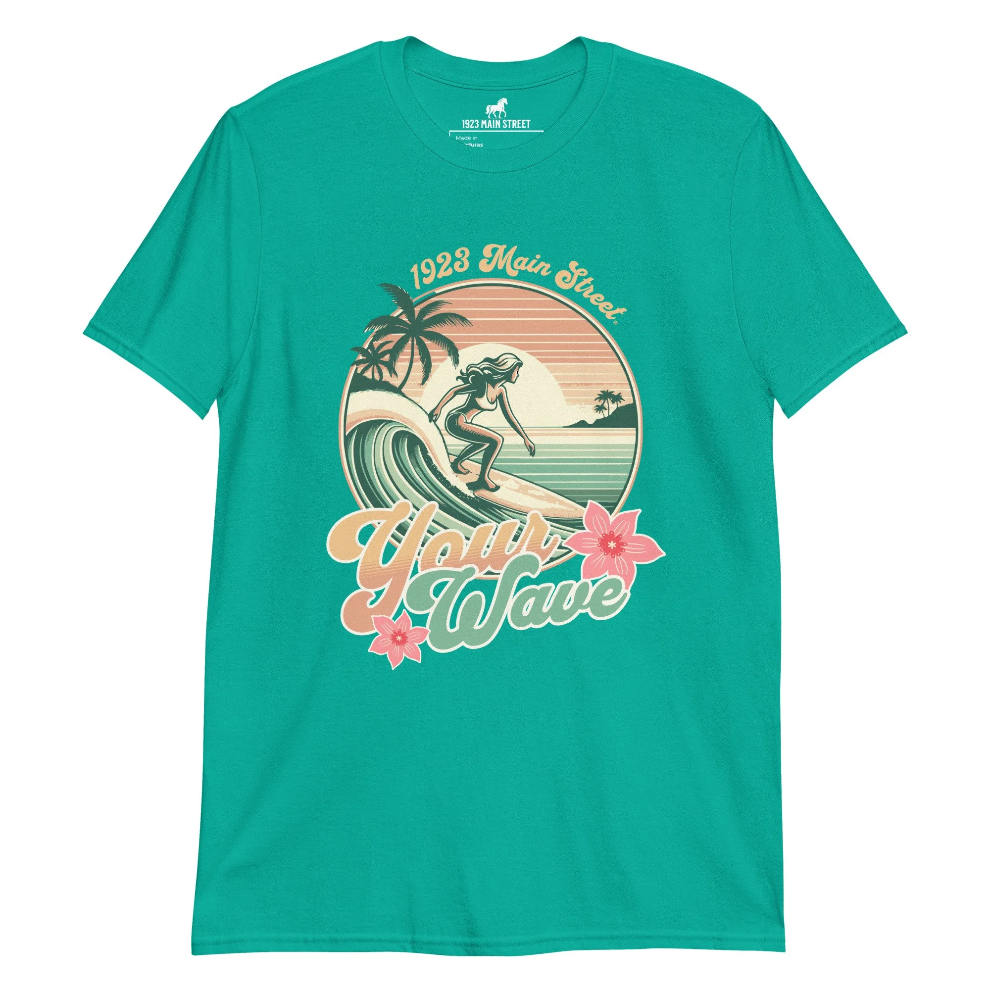 Your Wave, Surfer Girl T-Shirt jade.