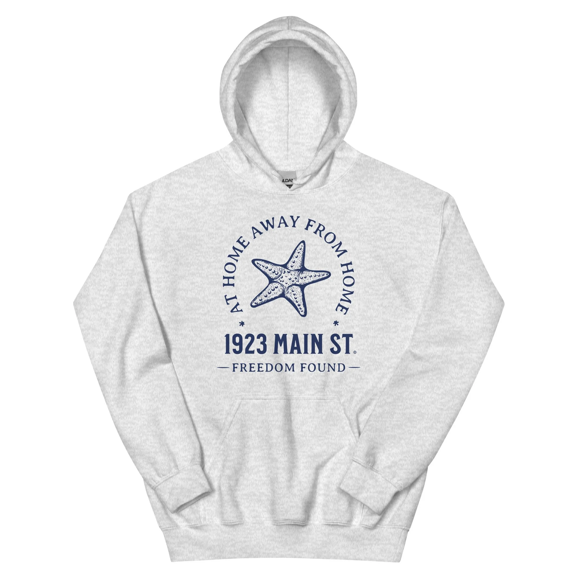 At Home Away From Home Starfish Hoodie ash.