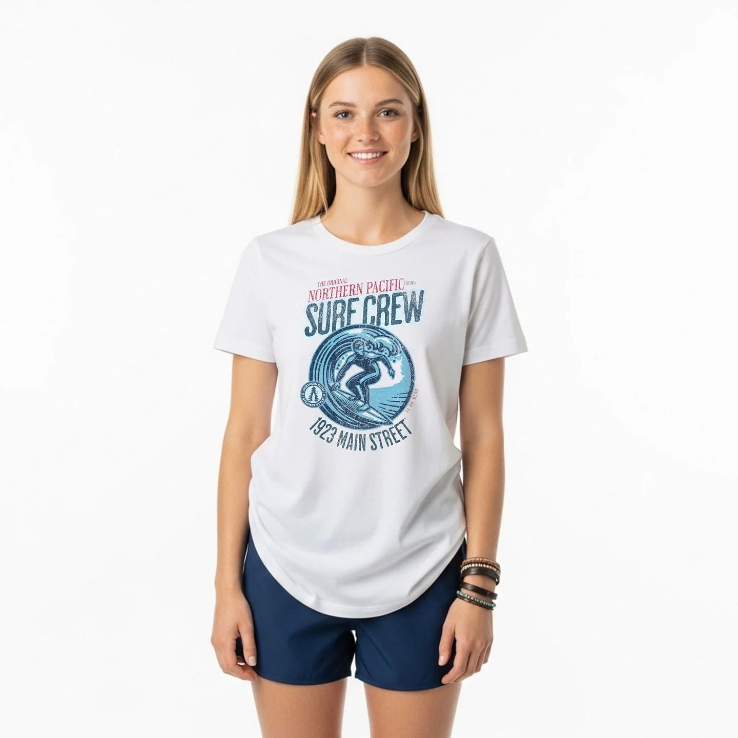 Northern Pacific Surf Crew T-Shirt and Hoodie
Inspired by the souls who slip on a 5/4 or 6/4 steamer and paddle out into the frigid waters of the Northern Pacific because that’s where the waves are. 
Unisex Tee
https://www.1923mainstreet.com/
