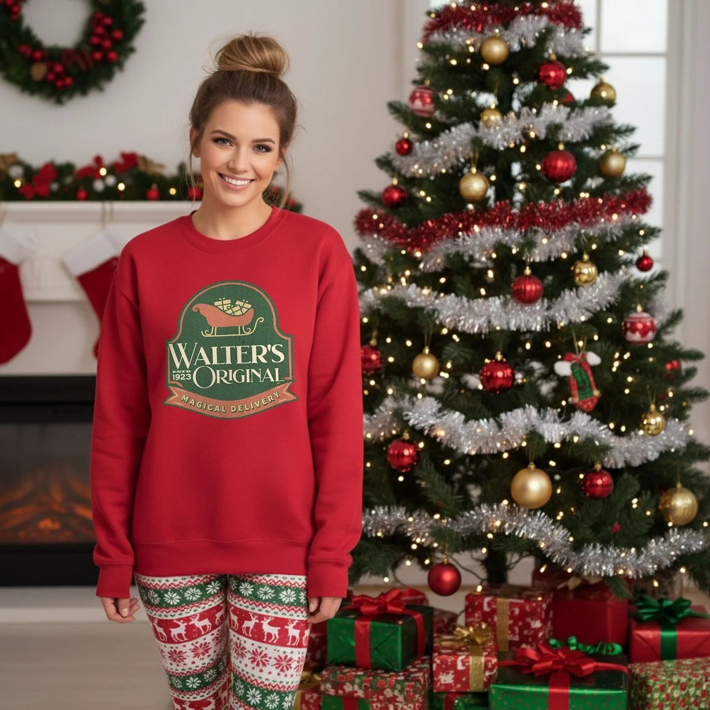 For Disney fans, the magic of Christmas and Walt Disney go hand-in-hand. 

This was the inspiration for our Walter&rsquo;s Original subtle Disney festive design. Comes in several colors and unisex clothing options.

Sweatshirt: https://www.1923mainst