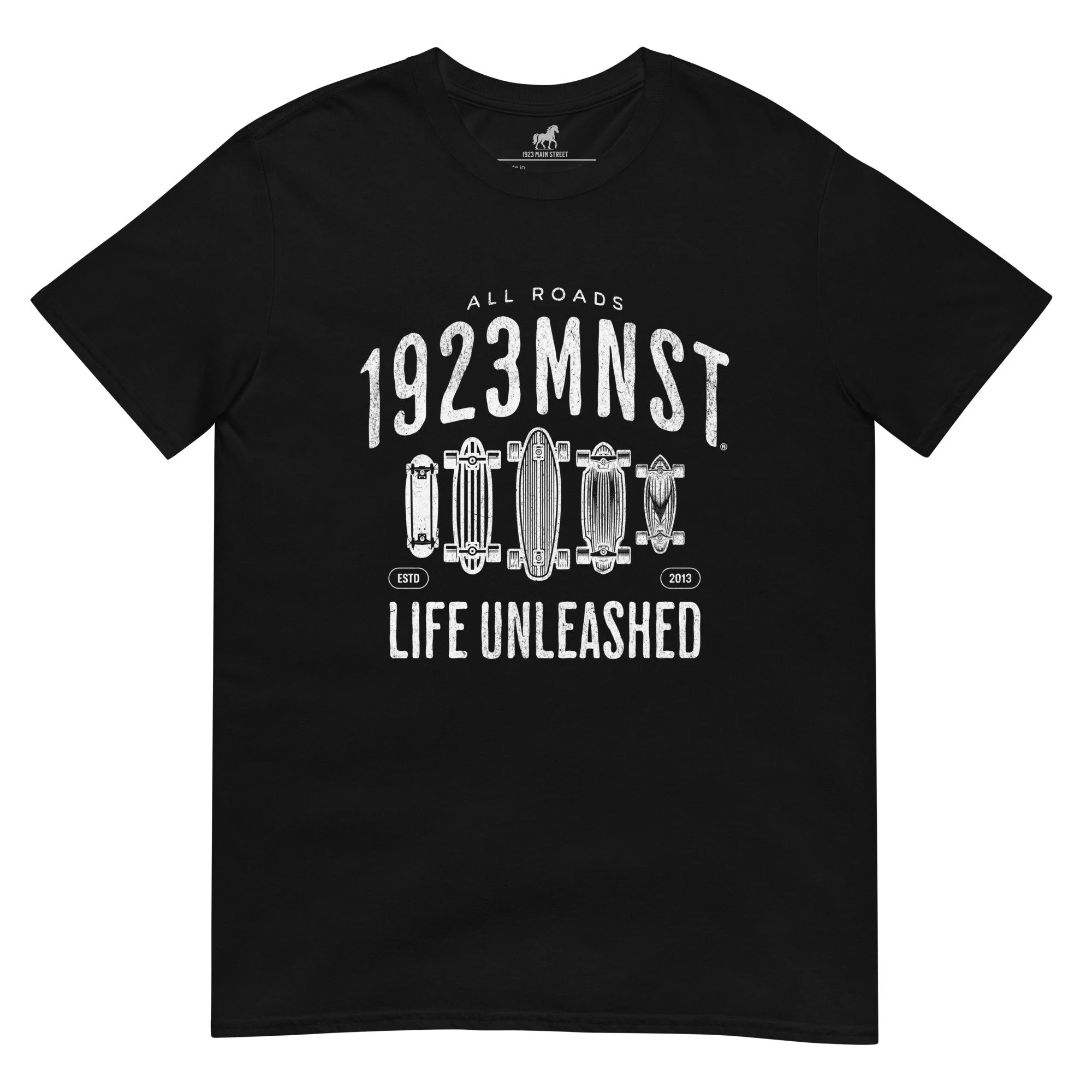 Life Unleashed Skateboards T-Shirt size black.