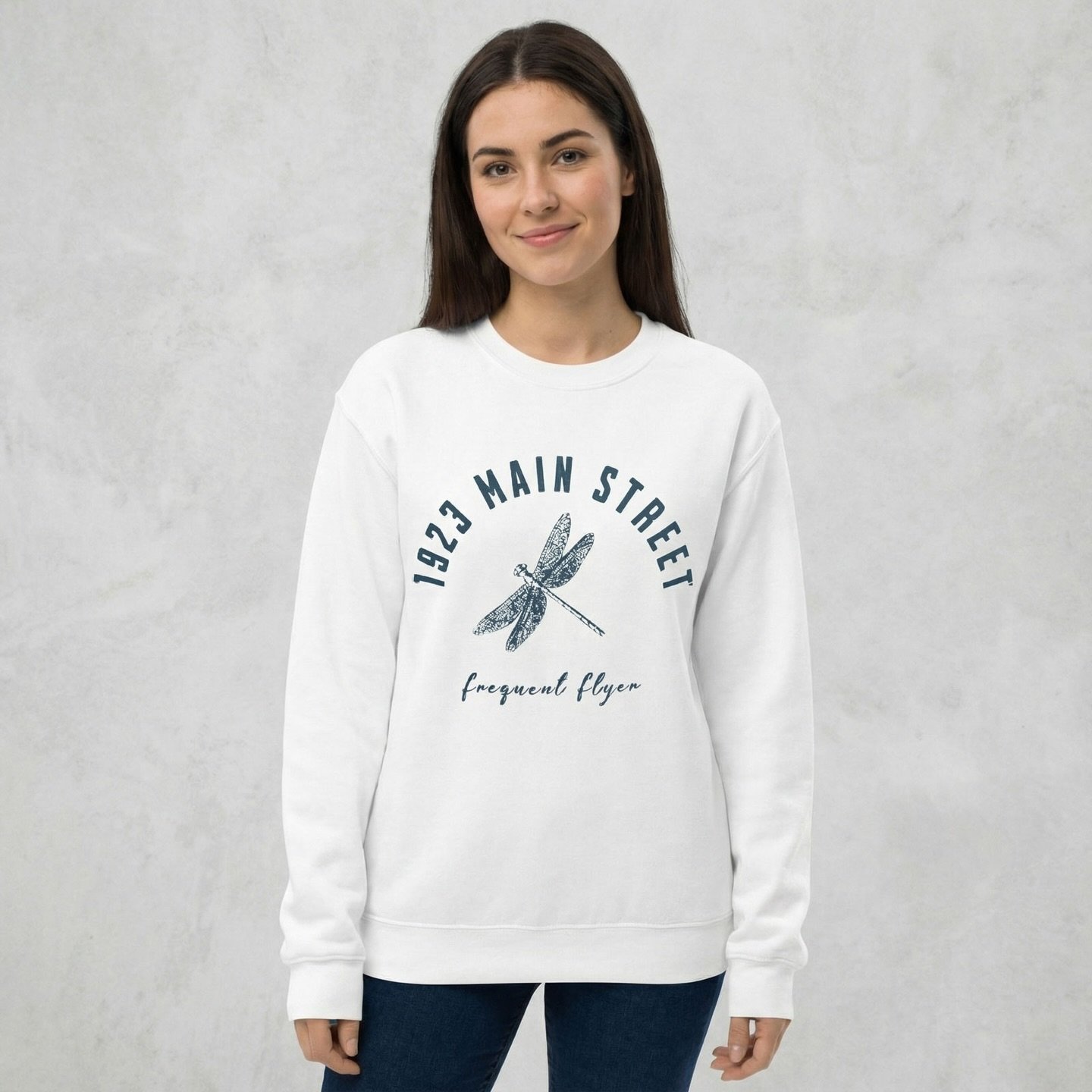Where are you flying to?

Cozy up to winter in our Frequent Flyer Dragonfly sweatshirt. The ultimate sweater for cozy cool and elegant style.

Also available on a vintage tee for warm weather wandering.

https://www.1923mainstreet.com/shop/p/frequent