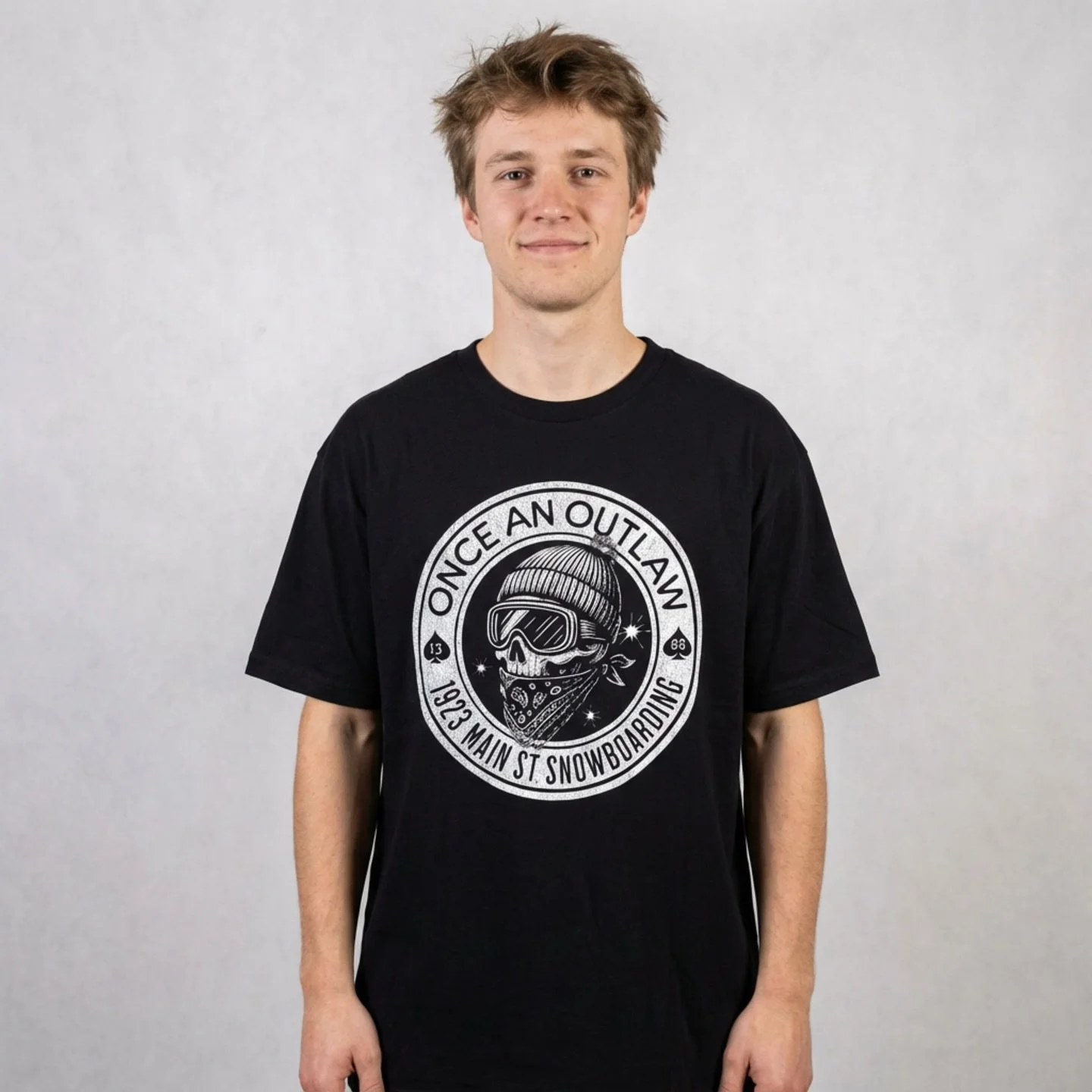 Built on the freedom-first attitude of the 1980s and &rsquo;90s (and a little rebellion for good measure), when riders were pushed to the margins but never backed down.

Once an Outlaw&trade;, Skull Spades snowboard t-shirt by 1923 Main Street&reg;

