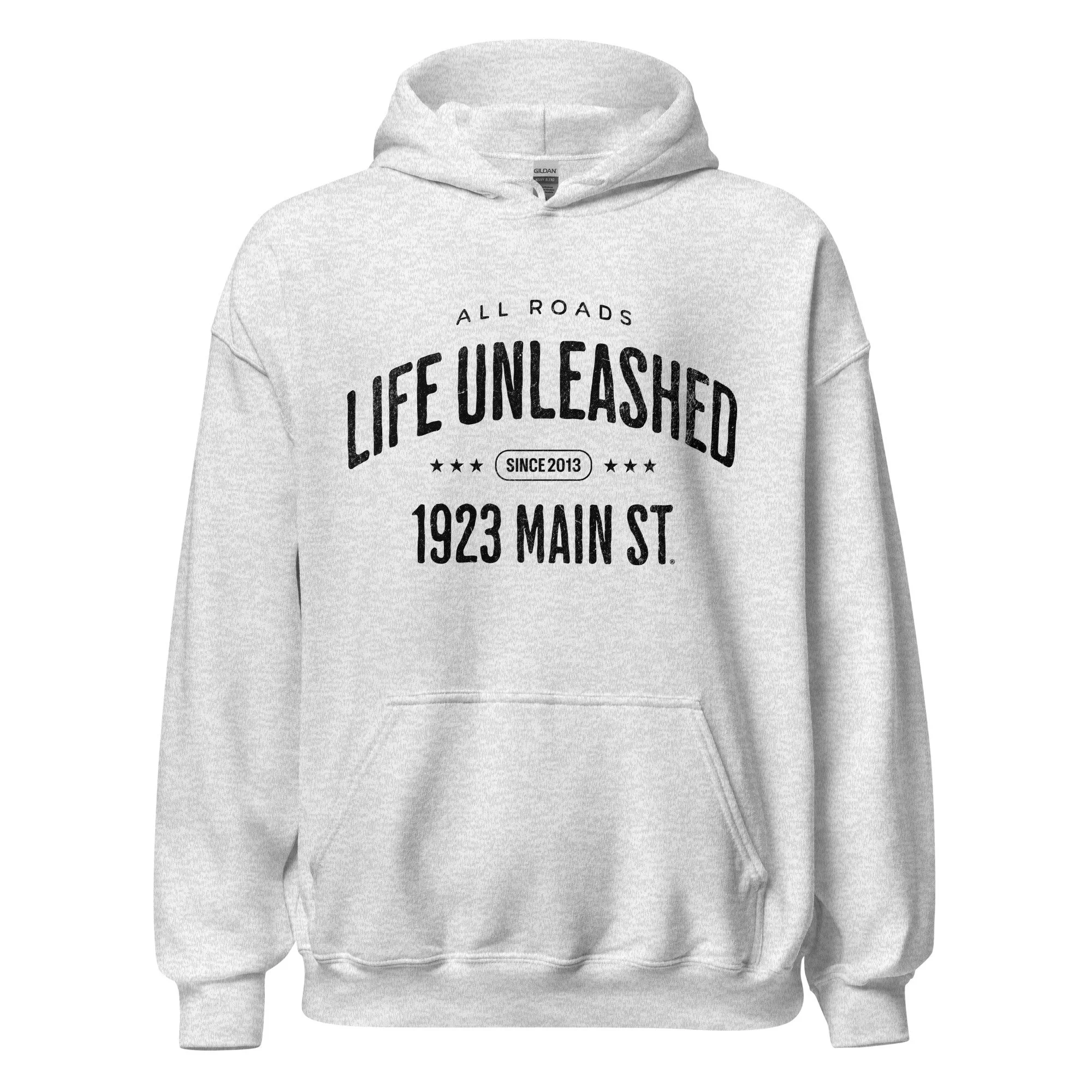 Life Unleashed Arch Skateboard hoodie sport grey.