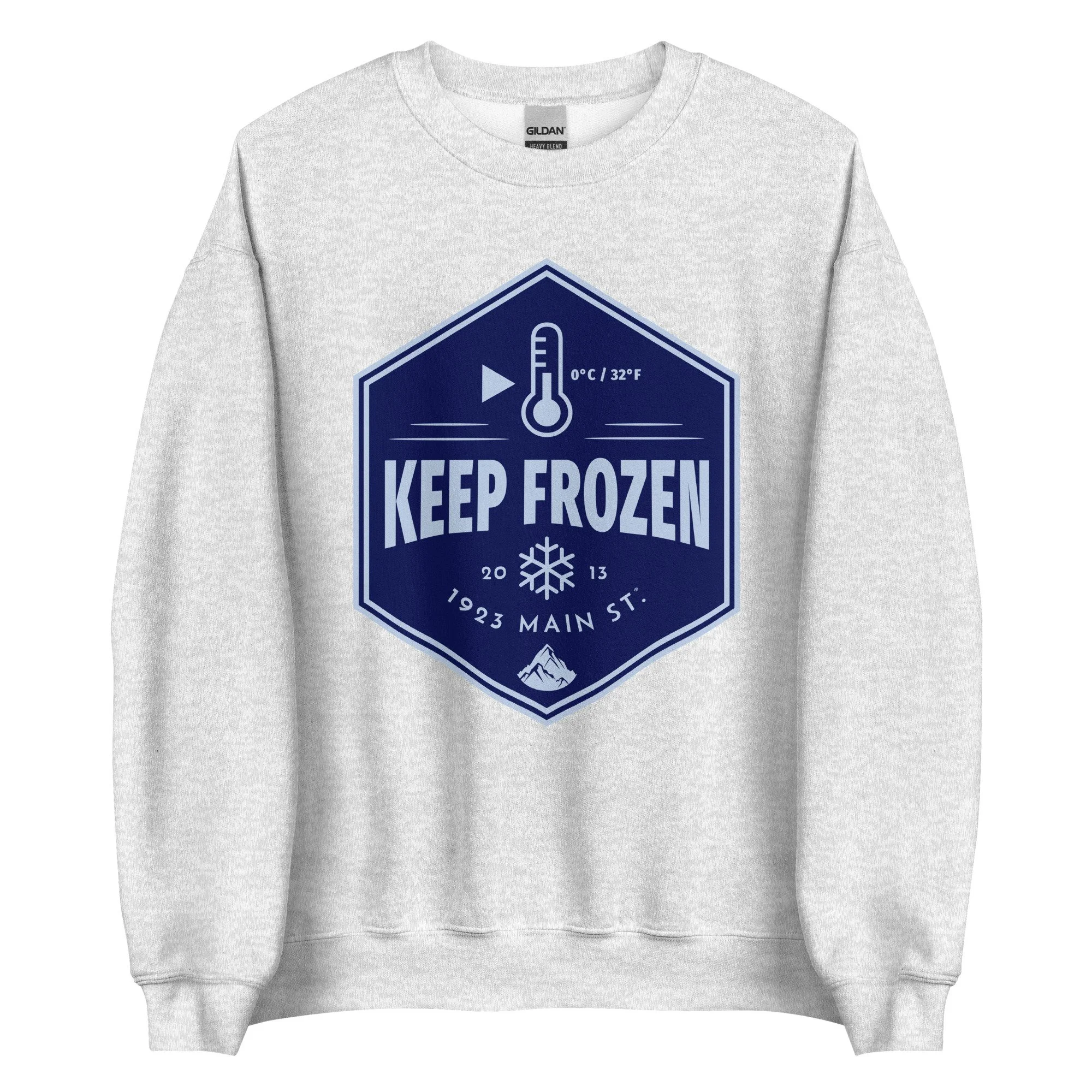 Keep Frozen Label Snowboard Sweatshirt ash.
