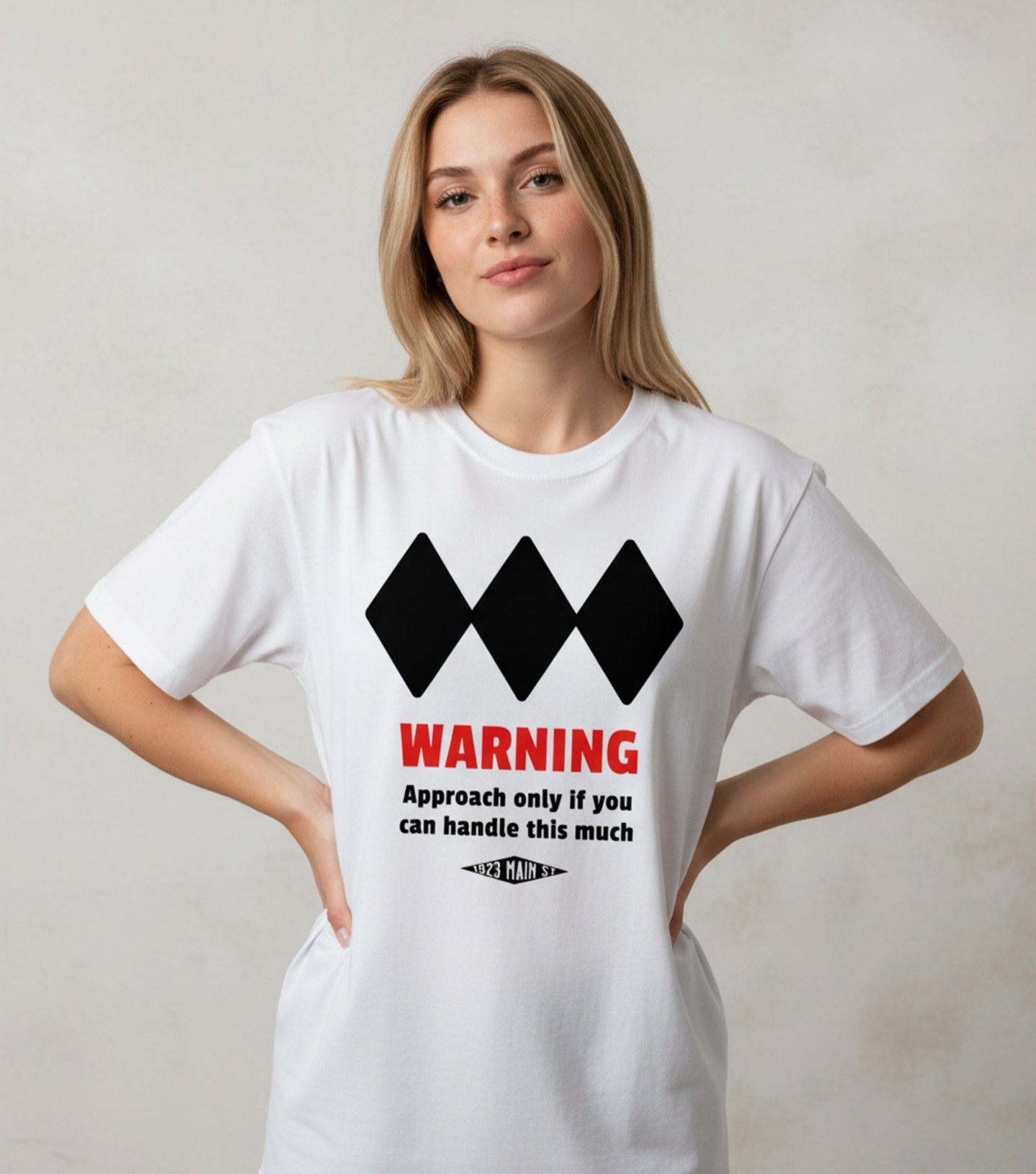 Subtle...maybe not so subtle. 

The Triple Black Diamond Warning t-shirt from 1923 Main Street&reg; snowboarding brings the right mix of attitude and comfort&mdash;built for riders who carve their own line and keep the mountain day drama-free. 

Snow
