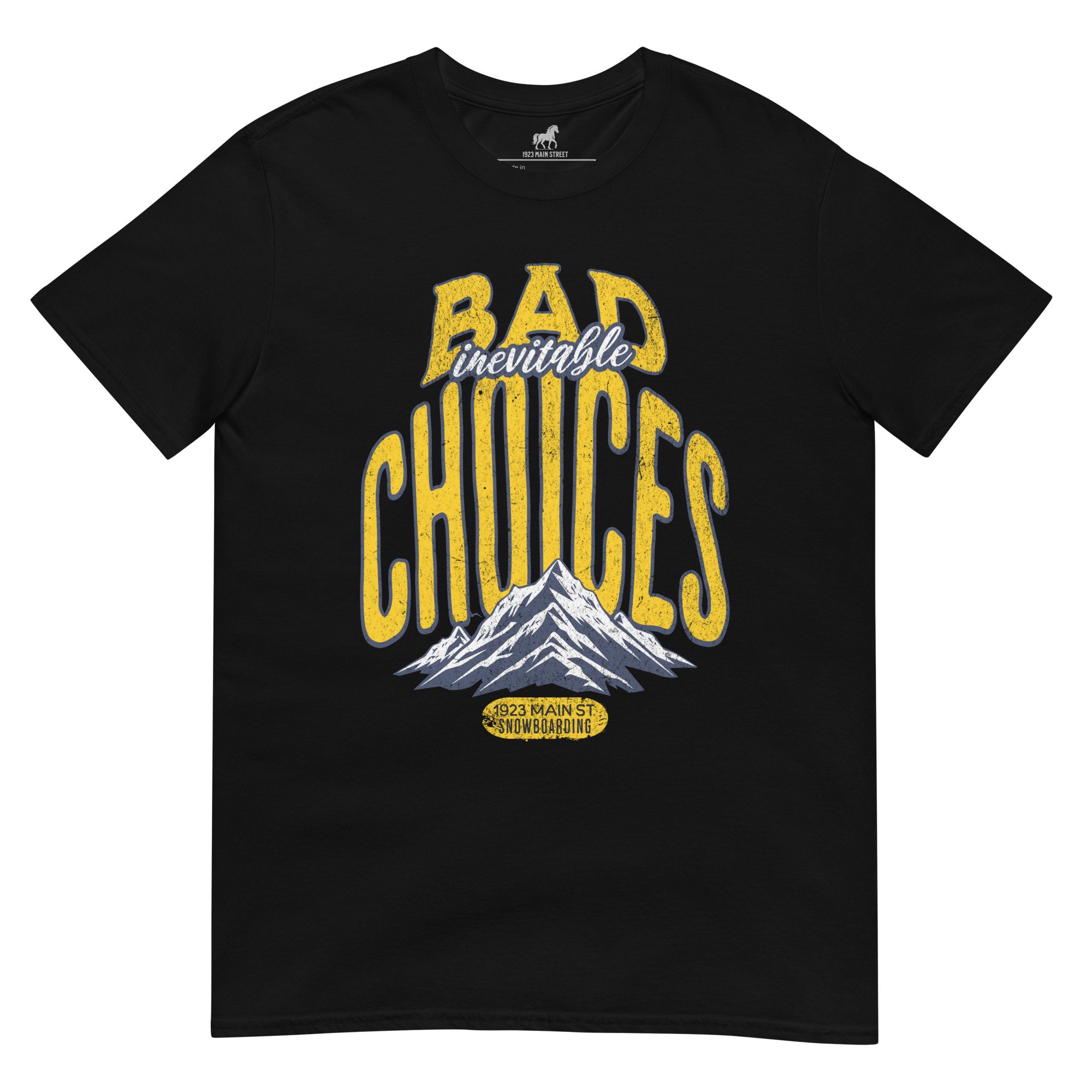 Bad Choices Inevitable snowboard t-shirt black.
