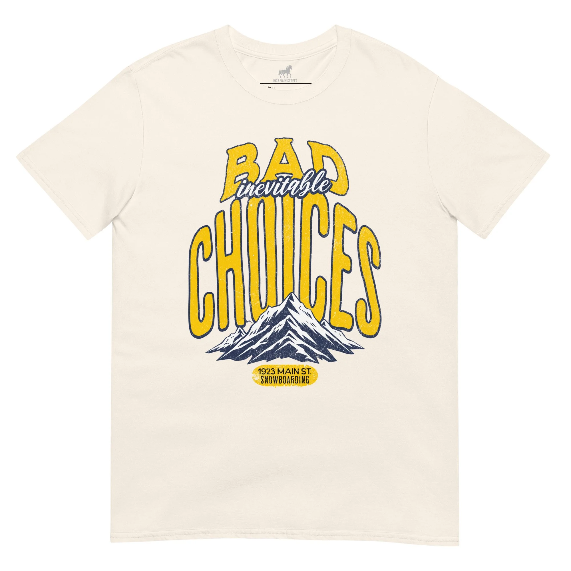 Bad Choices Inevitable snowboard t-shirt natural.
