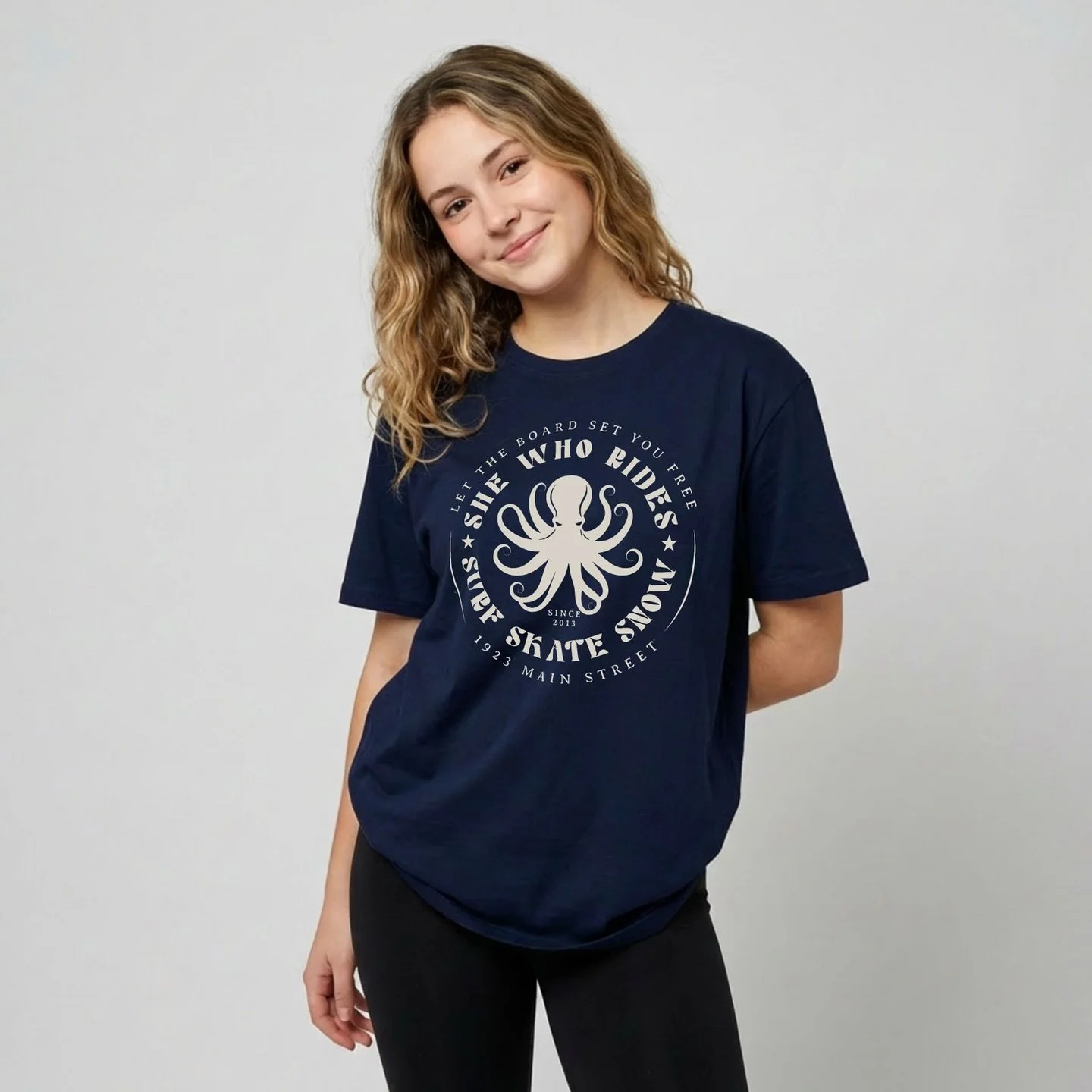 For Women Who Ride Every Line of Life

Our She Who Rides Octo tee celebrates the freedom to move across snow, concrete, and water with a sense of strength, adaptability, and flow.

https://www.1923mainstreet.com/shop/p/she-who-rides-octo-t-shirt

#wo