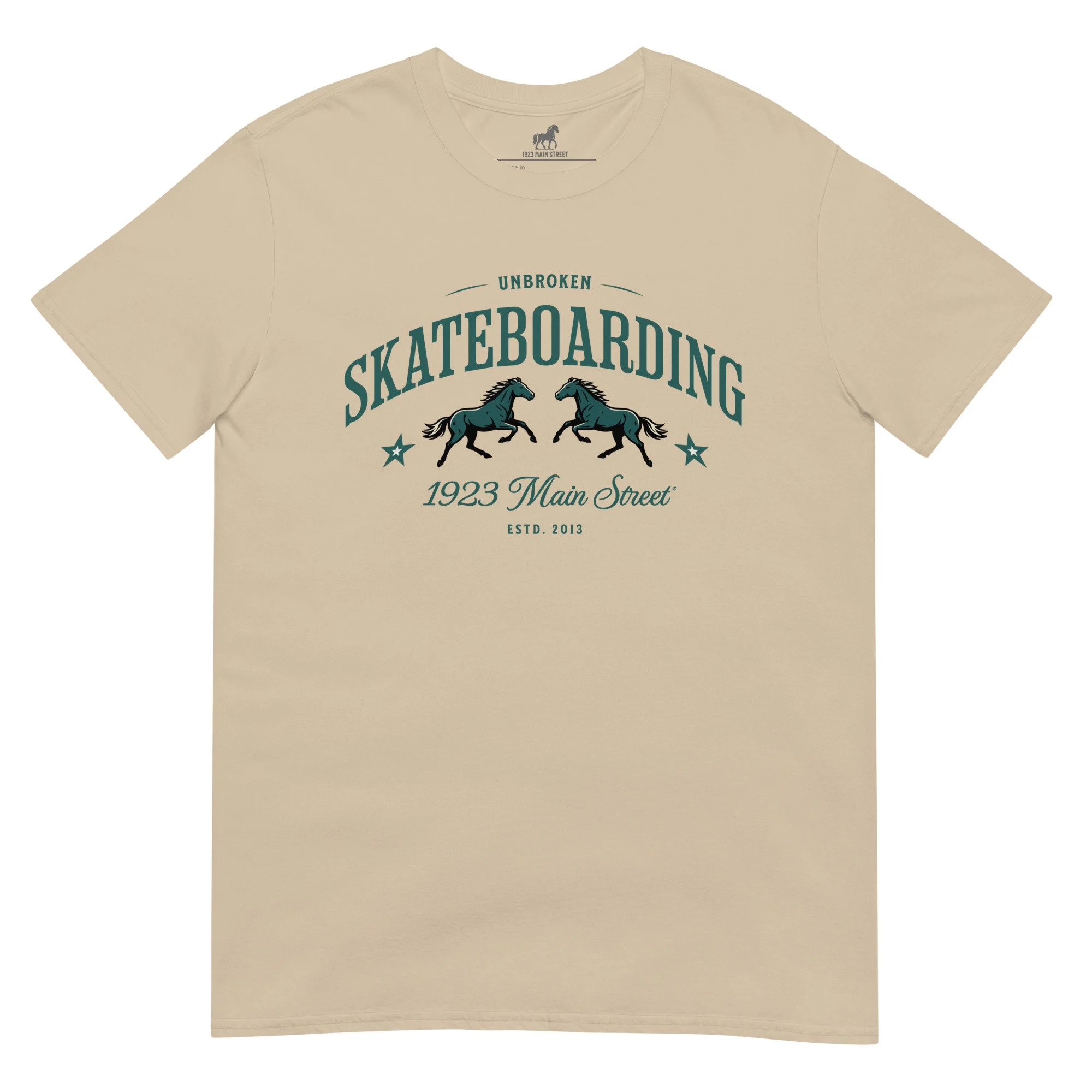 Unbroken Skateboarding T-Shirt sand.