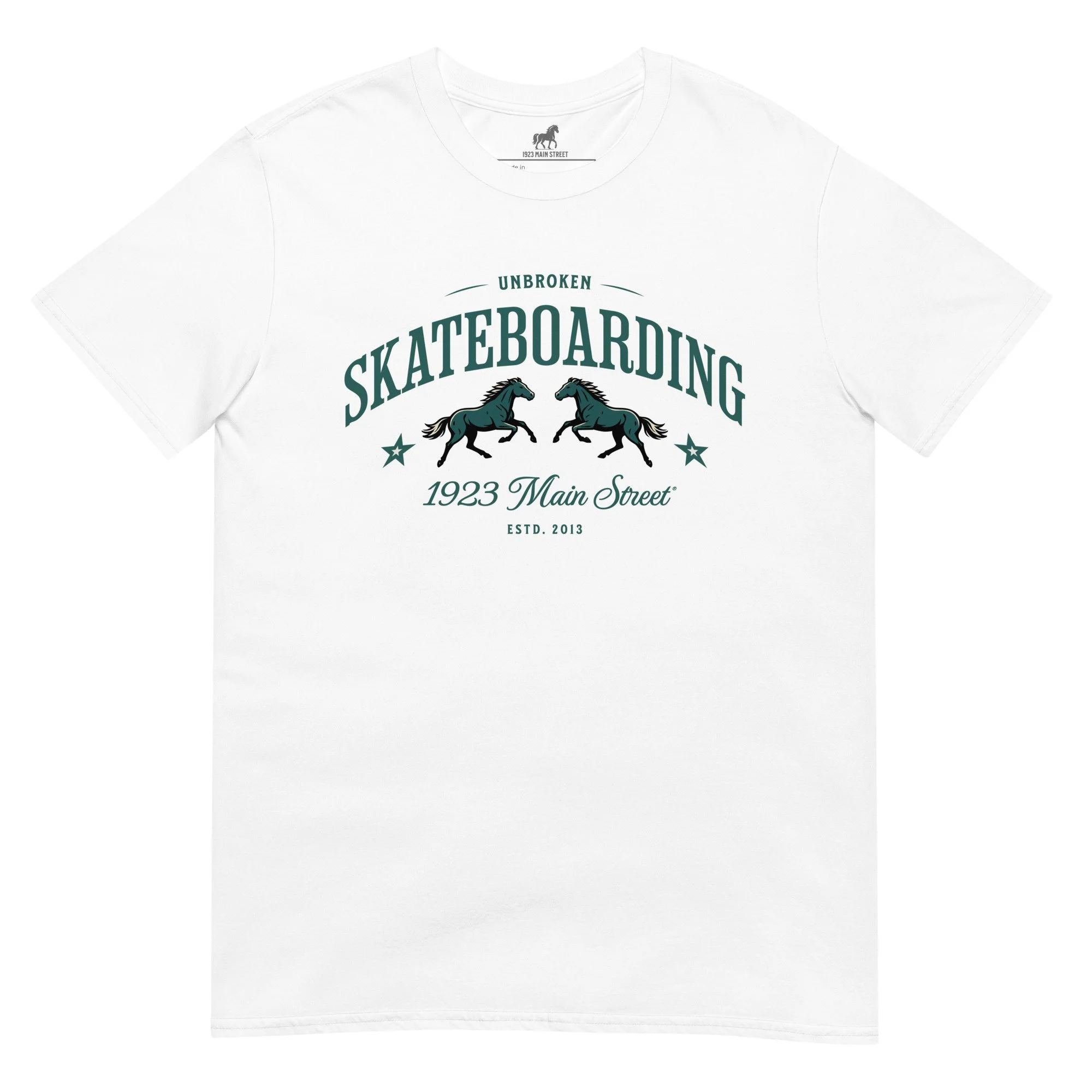 Unbroken Skateboarding T-Shirt white.