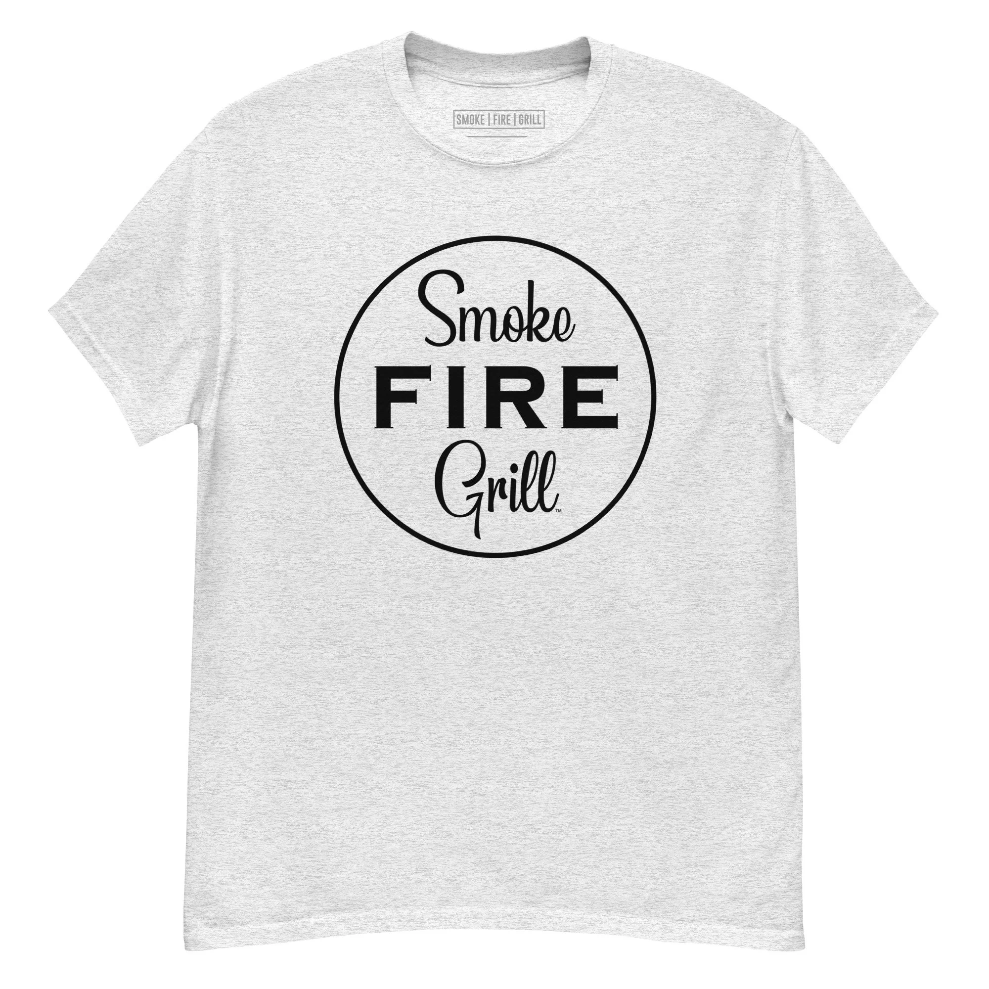 Smoke Fire Grill, Classic Logo t-shirt ash.