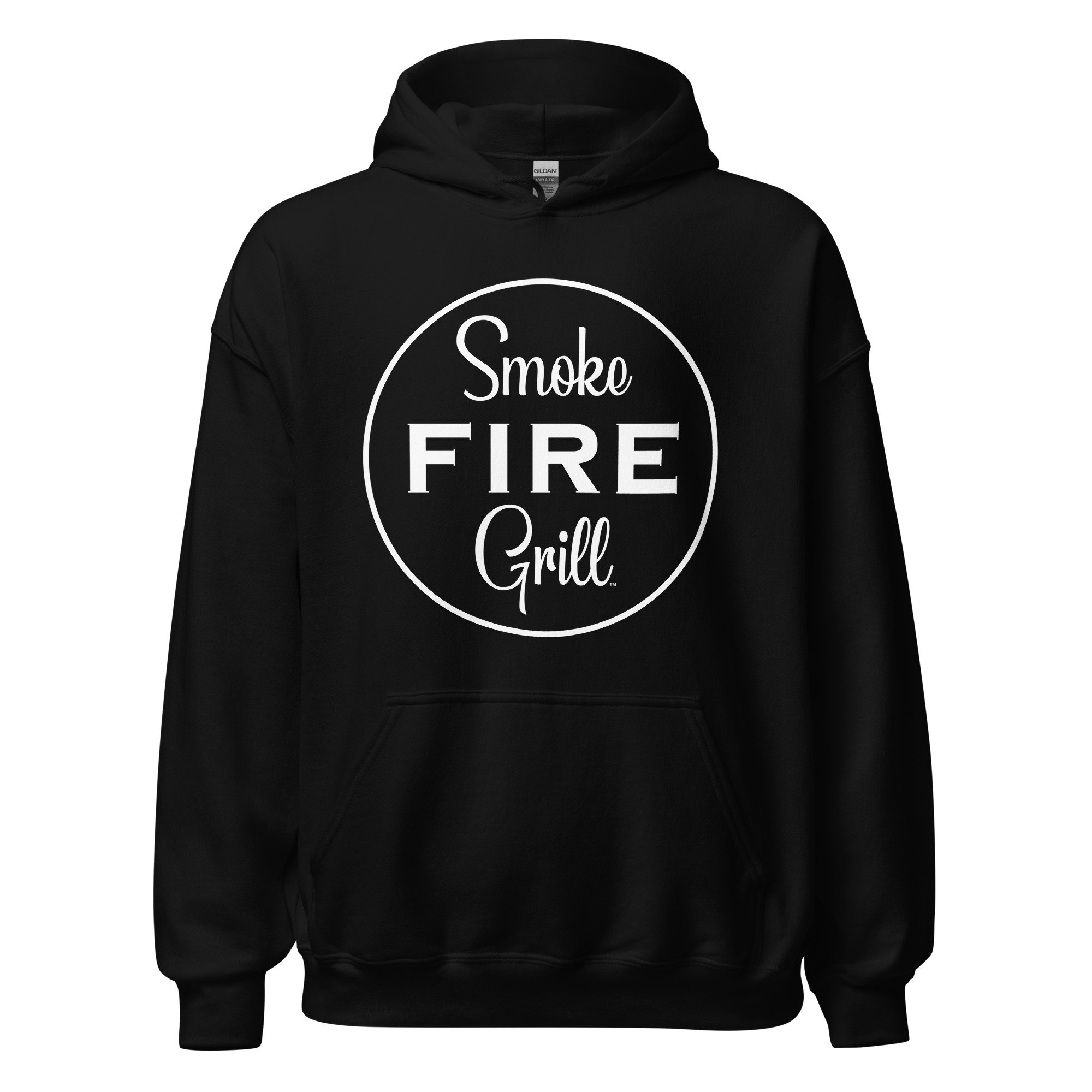 Smoke Fire Grill barbecue hoodie black.