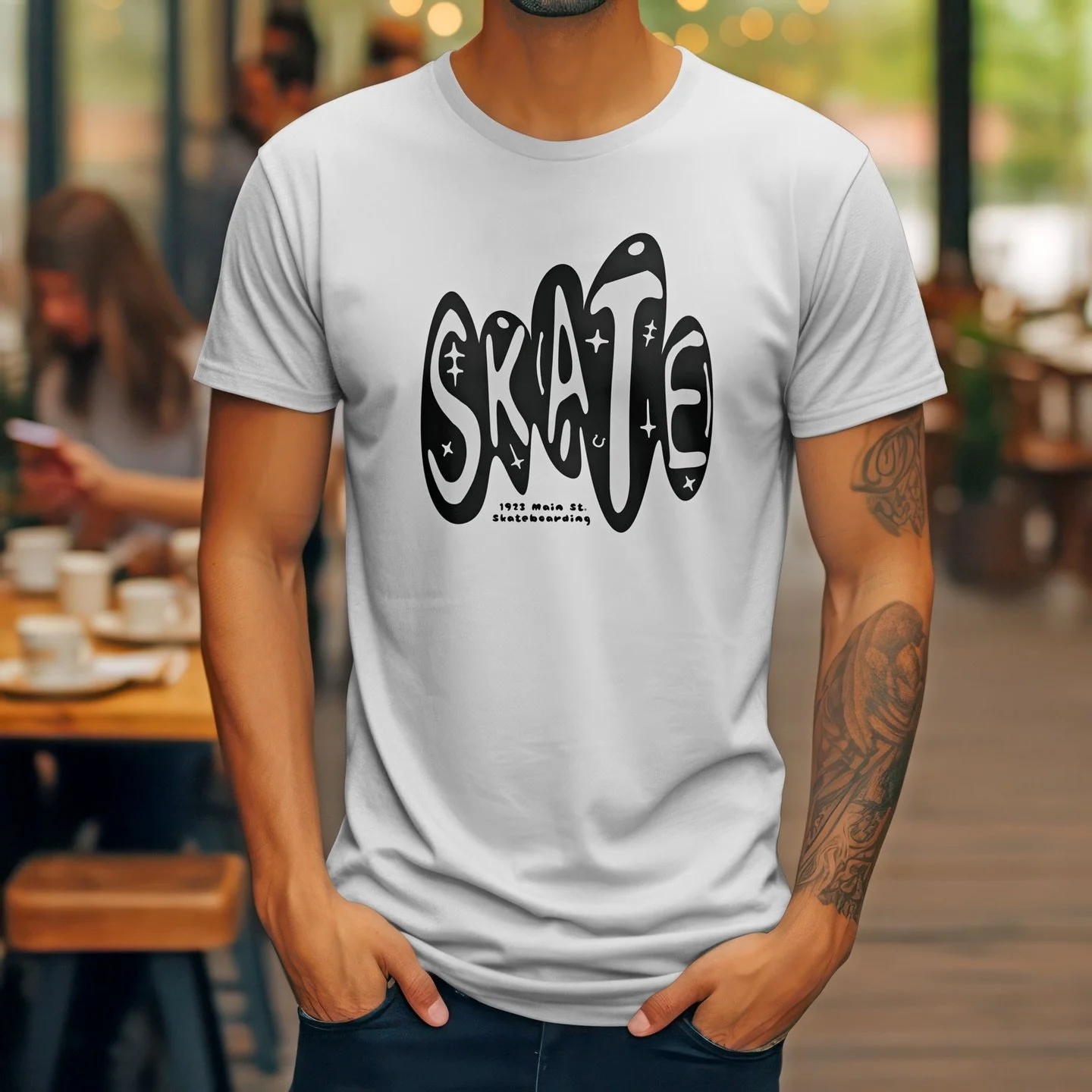 Skateboarding is a lot of things, but complicated isn&rsquo;t one of them.

The Skate tee by 1923 Main Street&reg;

https://www.1923mainstreet.com/shop/p/skate-black-and-white-t-shirt

#skateboarding #tshirt #skateboardingtshirt #streetwear #skatesty