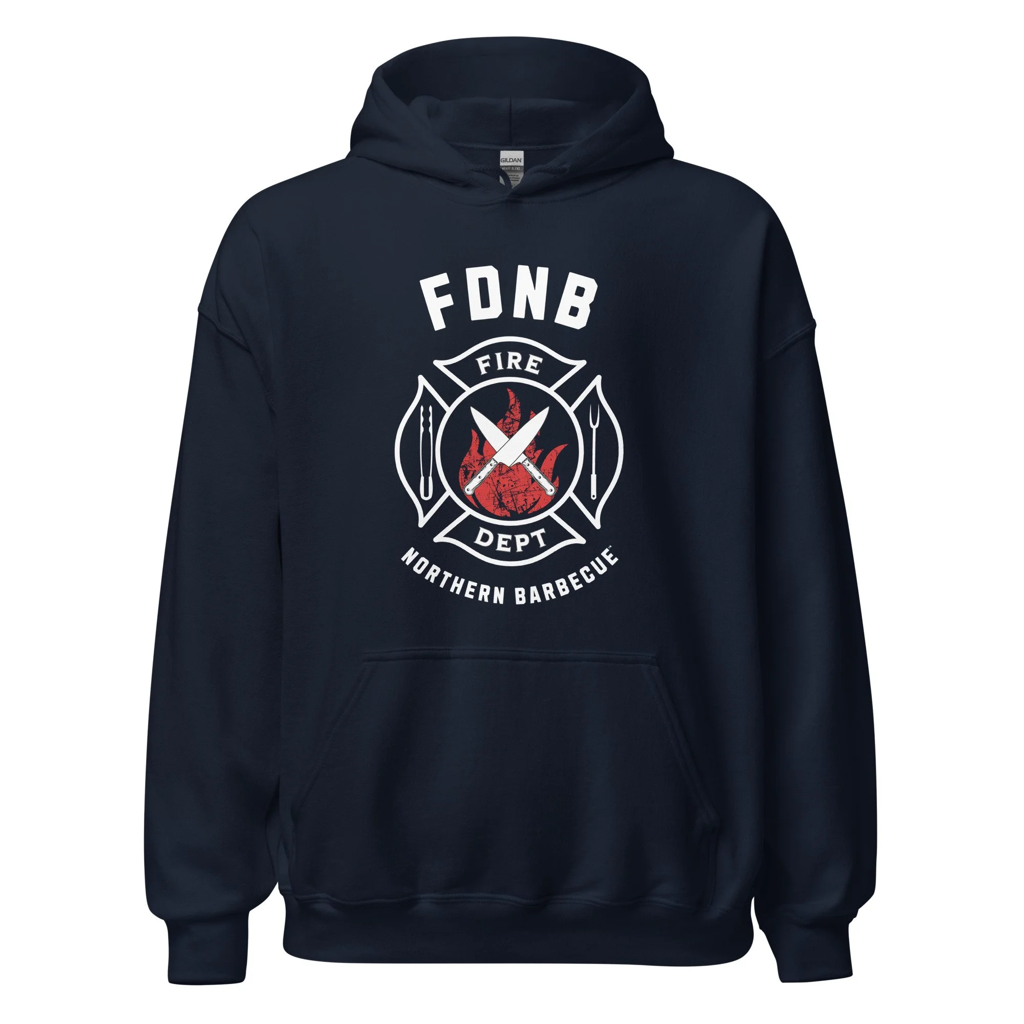 FDNB Fire Department Northern Barbecue hoodie navy.