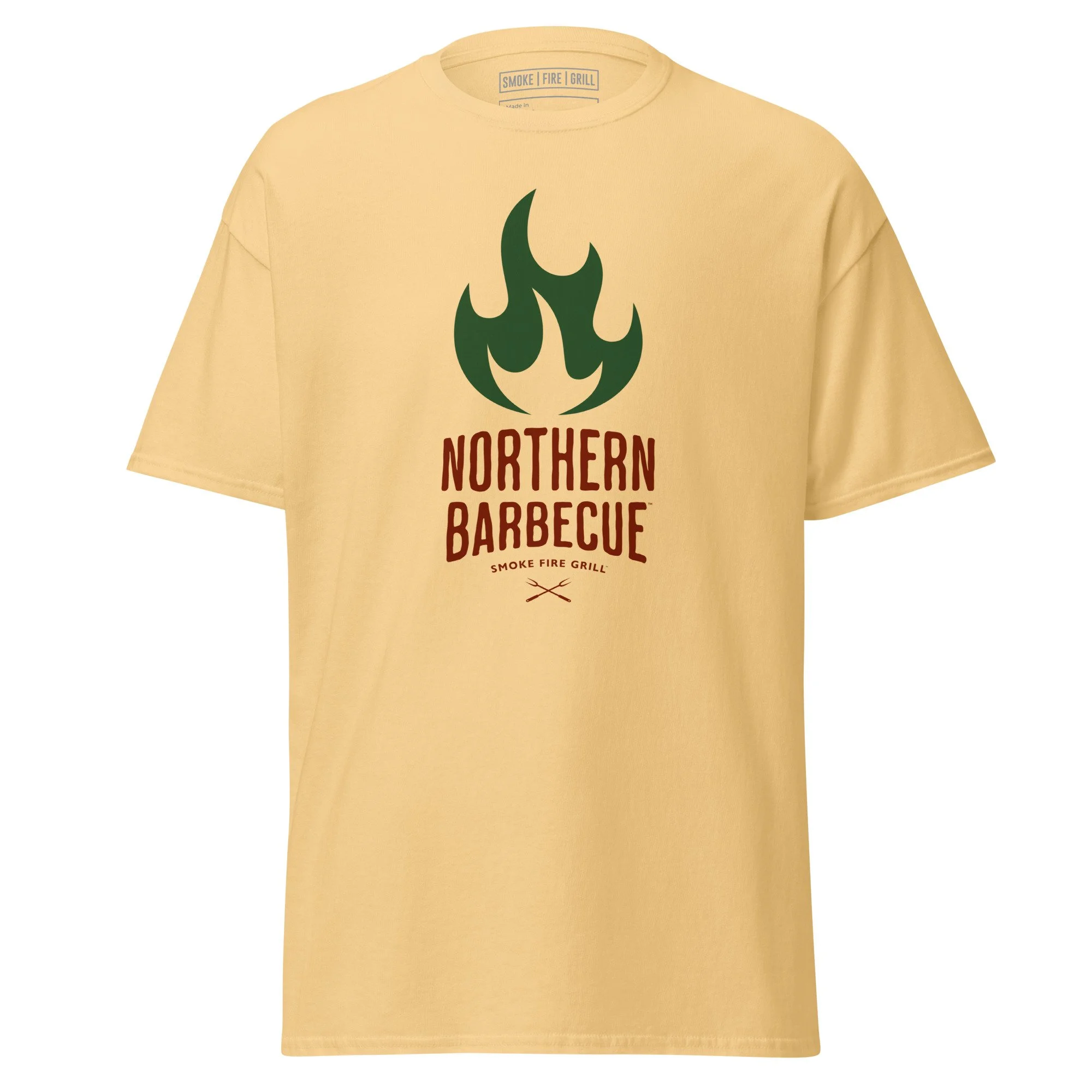 Northern Barbecue Flame t-shirt yellow haze.