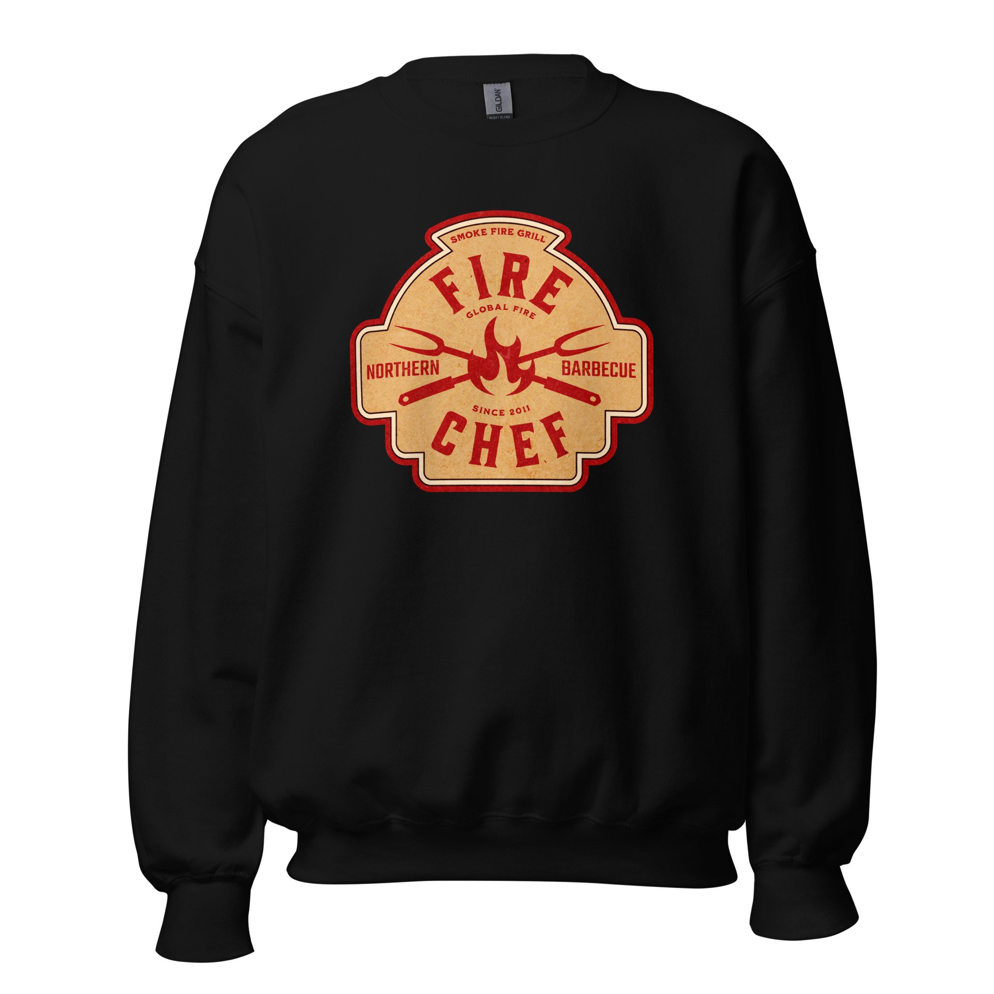 Fire Chef, Global Fire barbecue sweatshirt black.