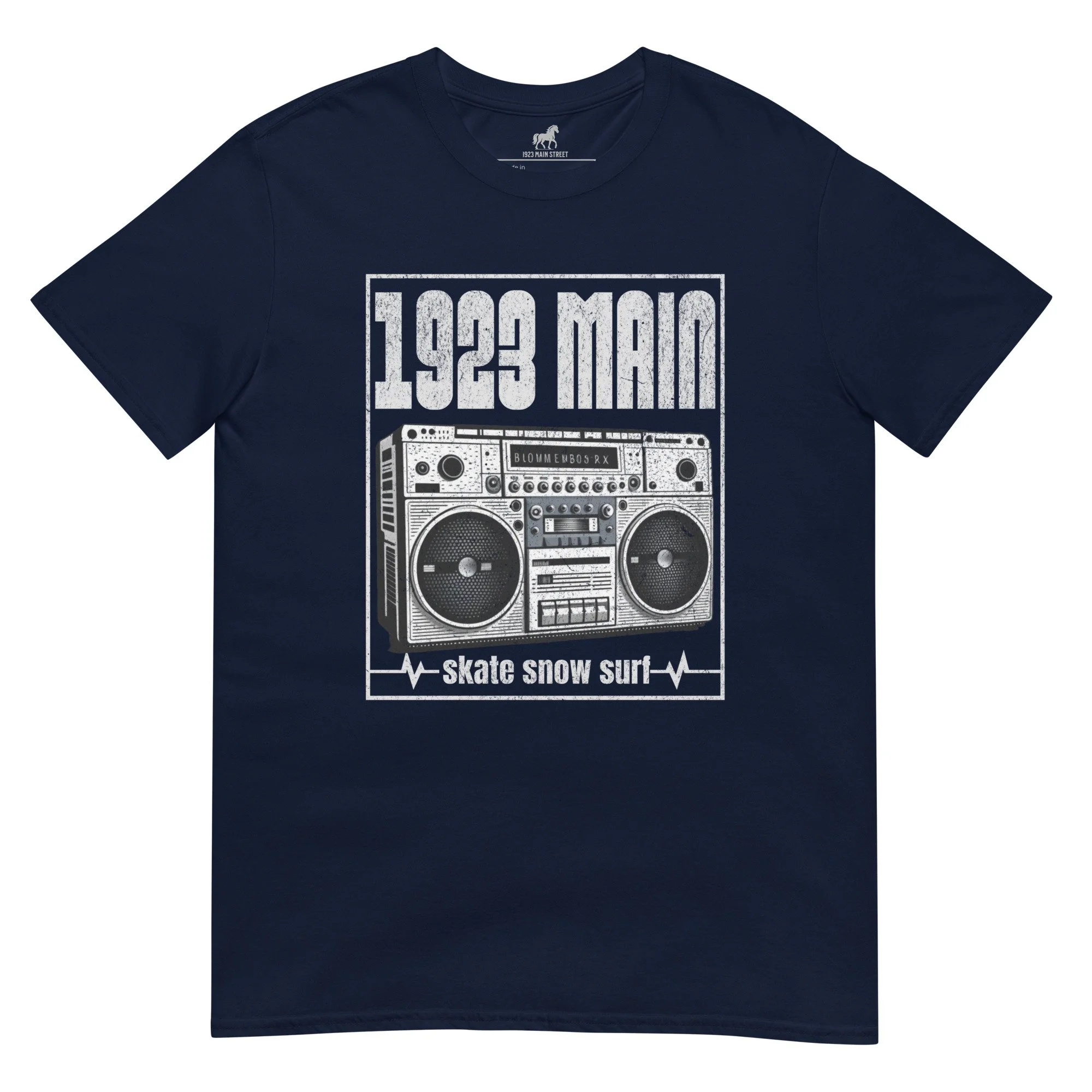 1923 MAIN Boom Box tee navy.