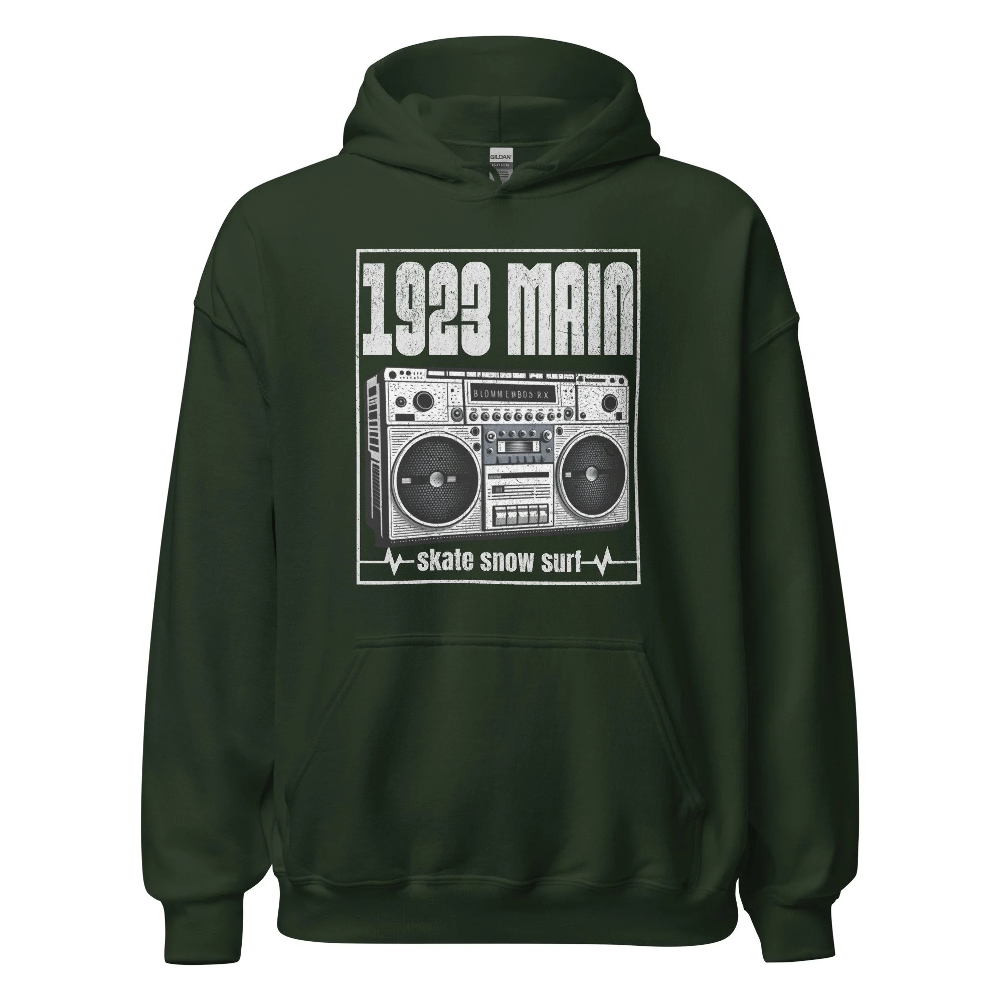 1923 MAIN Boom Box hoodie forest green.