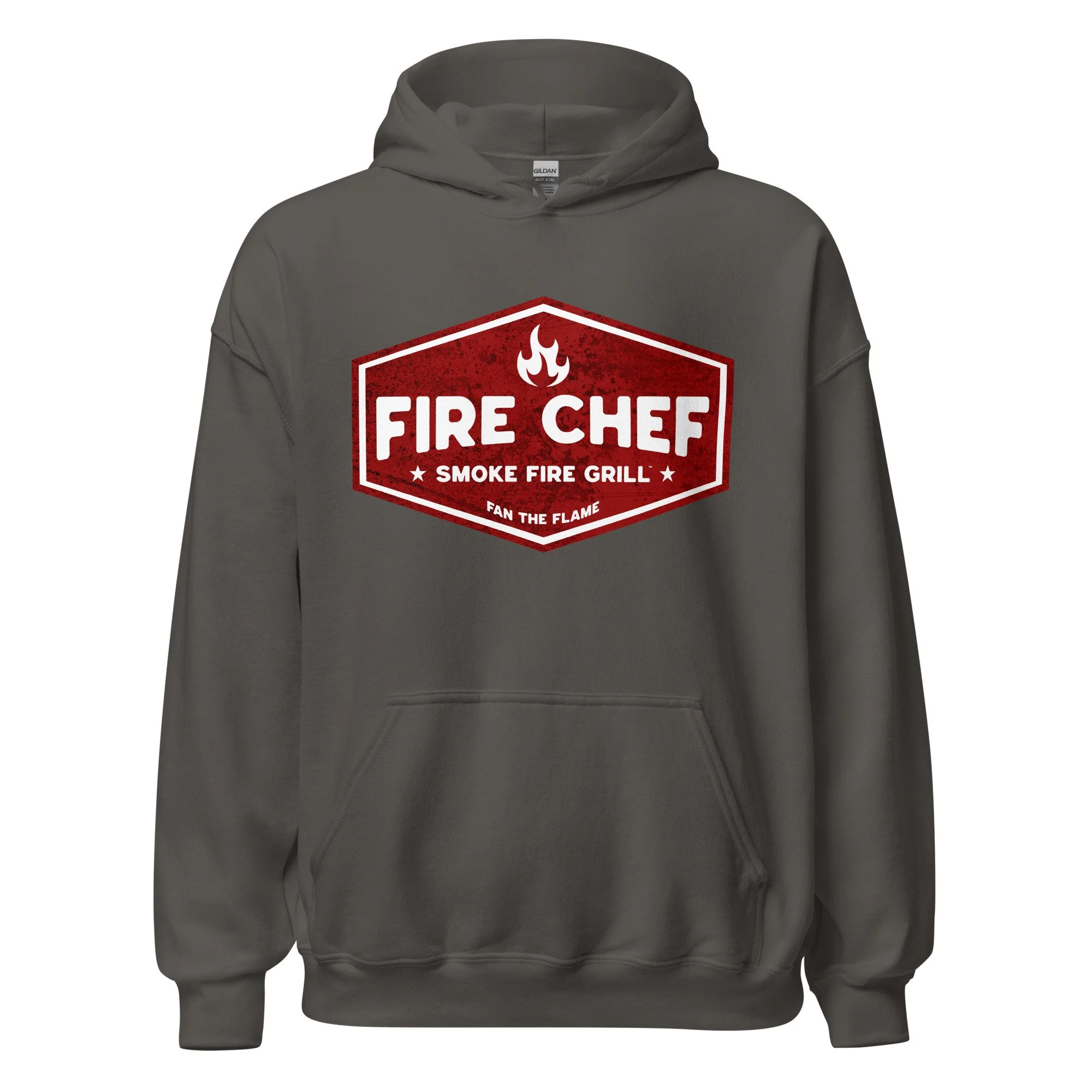 Fire Chef, Fan the Flame barbecue hoodie charcoal.