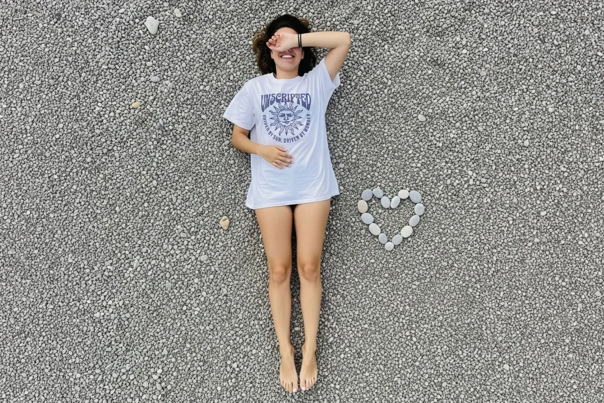Unscripted sun travel t-shirt.