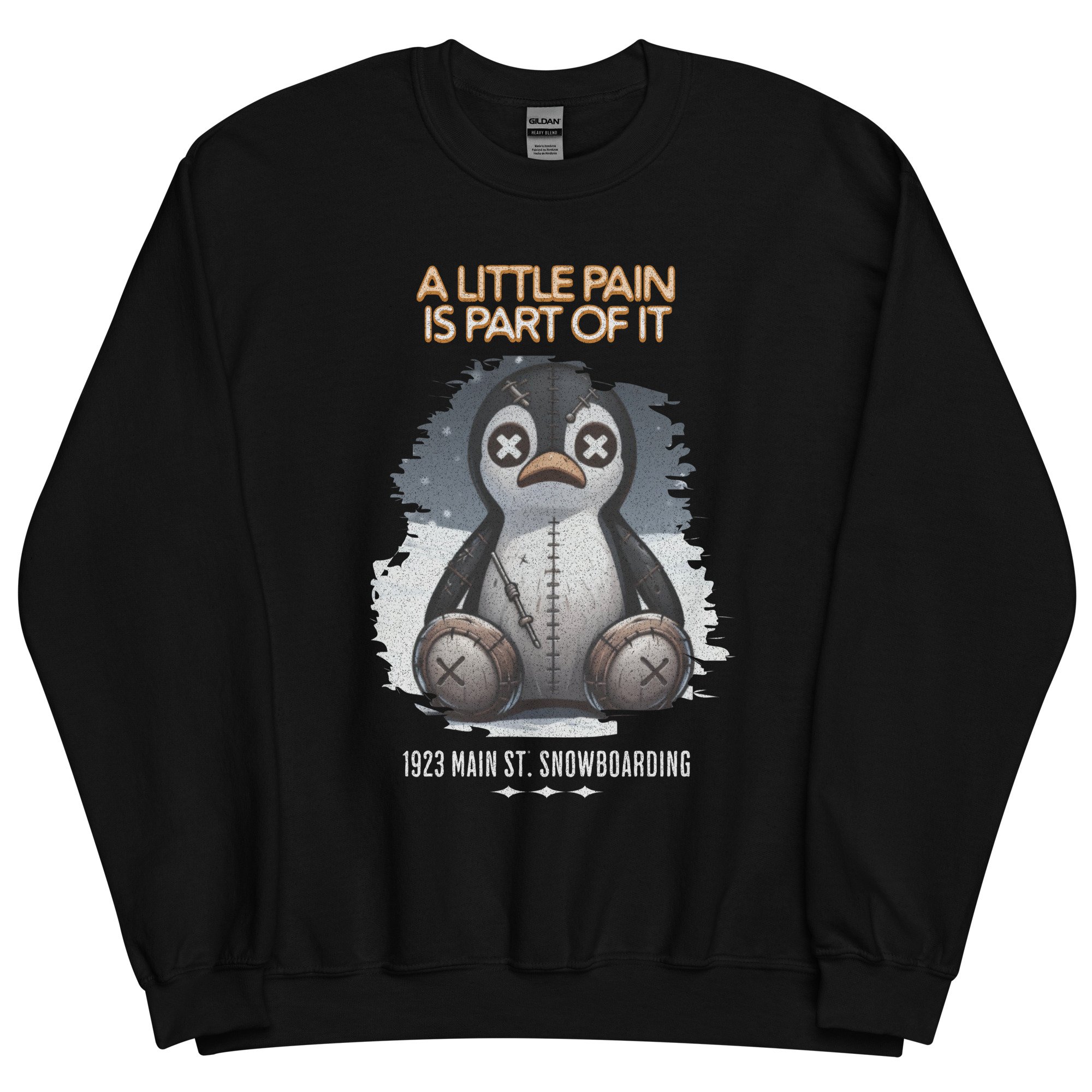 Penguin Stuffie Snowboarding Sweatshirt
