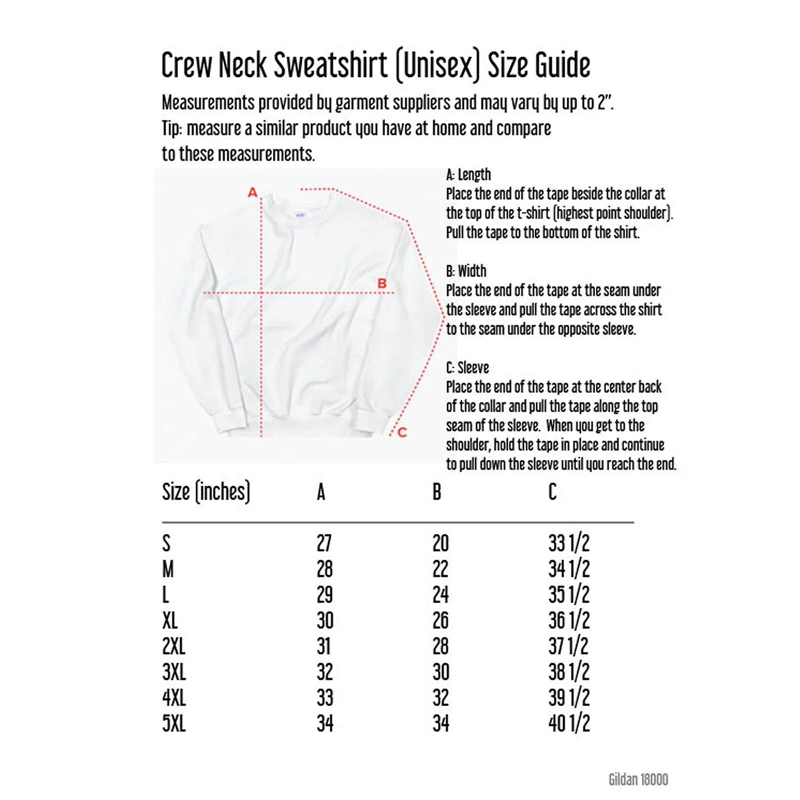 Keep Frozen Label Snowboard Sweatshirt size guide.