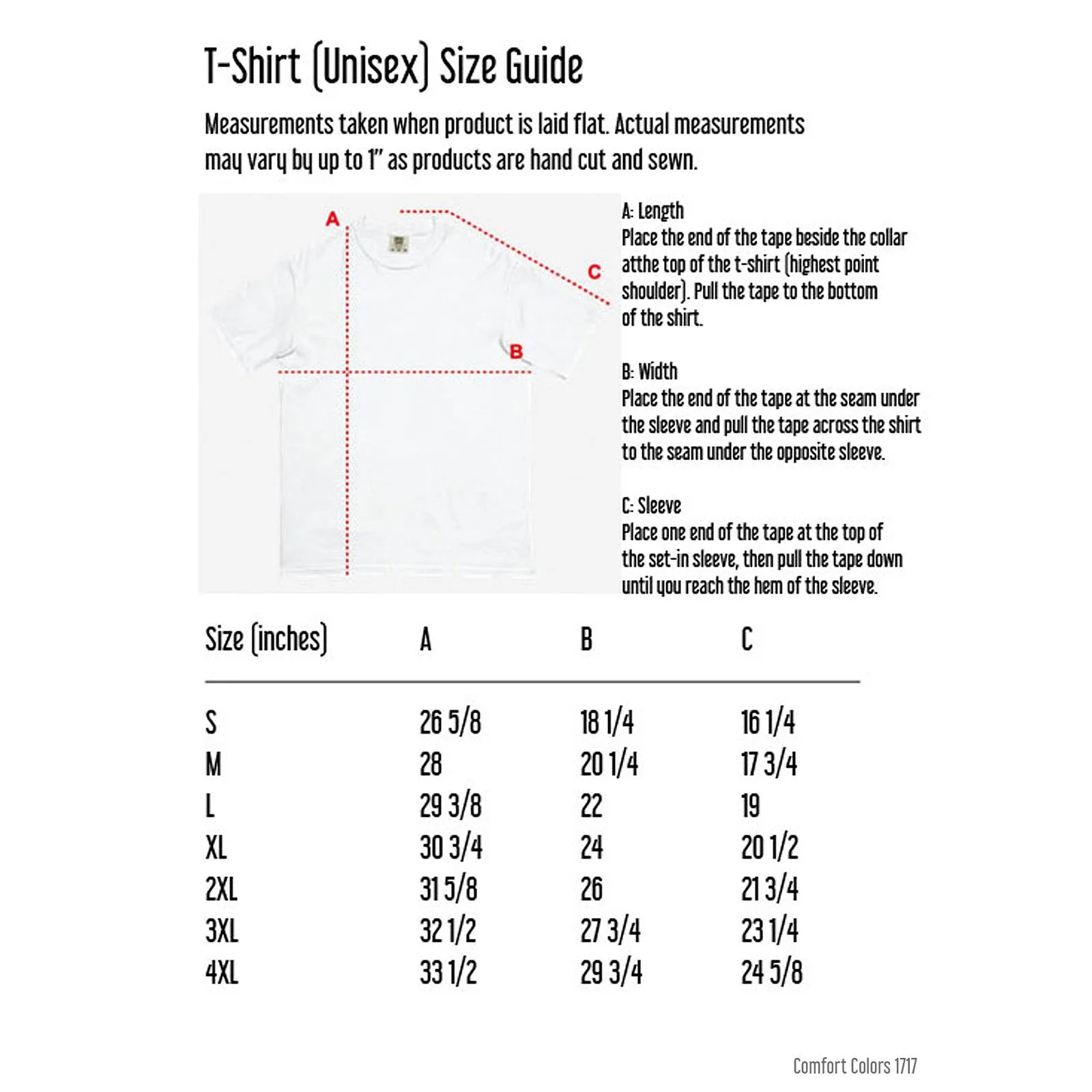 She Who Surfs, Tombstone, Women's Surf Tee size guide.