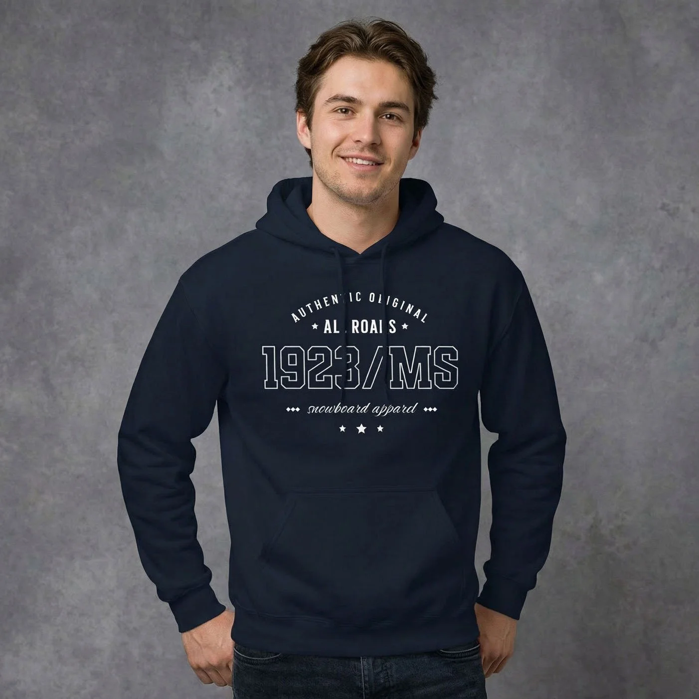 All Roads Triple Black Snowboarding Hoodie in Navy